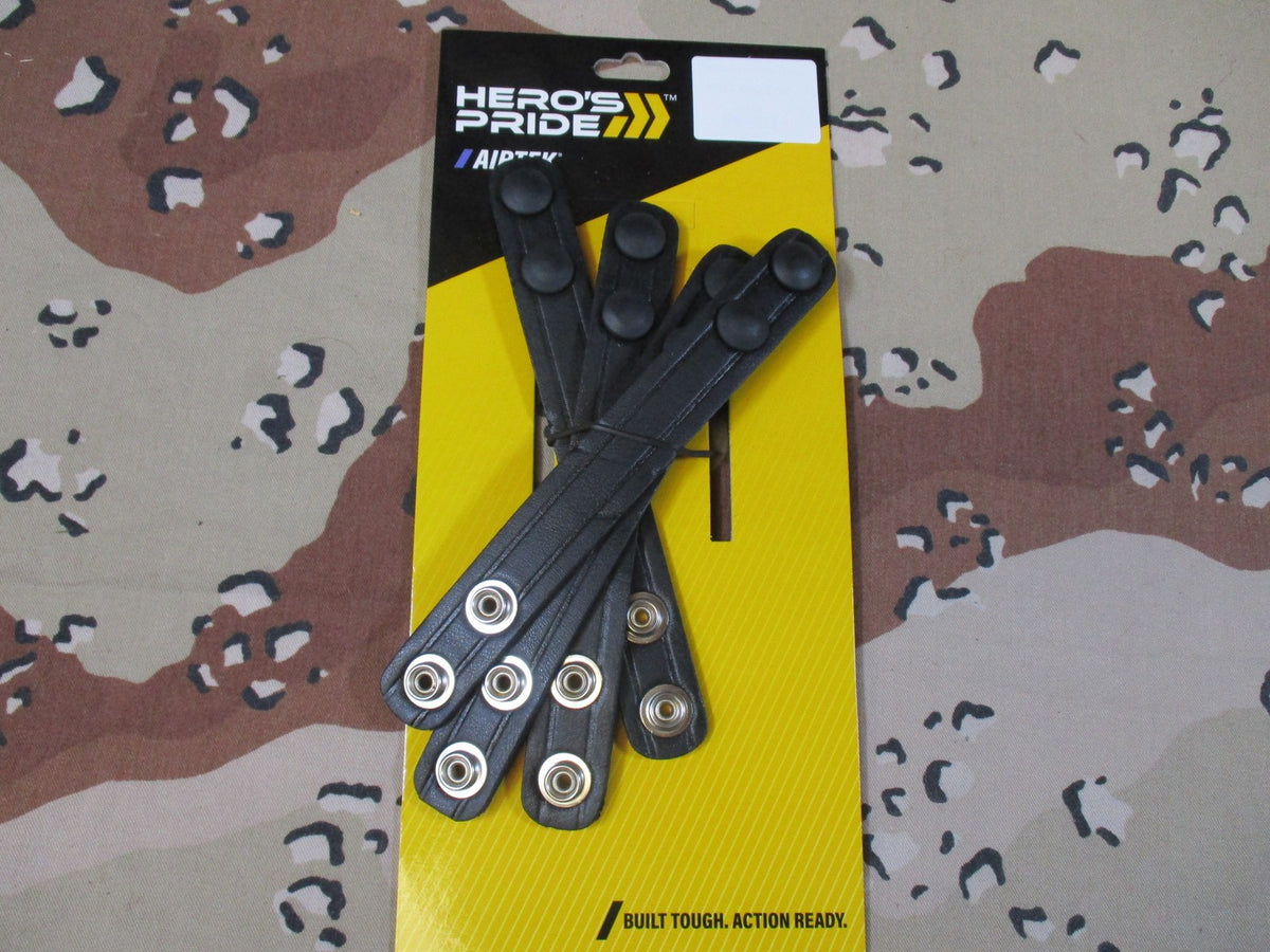 Hero's Pride 1496PB Belt Keepers 4-Pack for 2" Duty Belts Black Smooth New