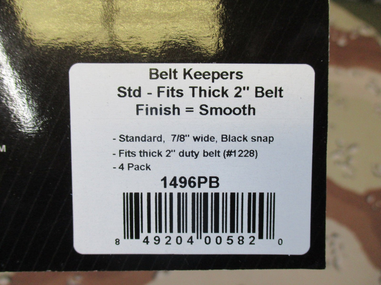 Hero's Pride 1496PB Belt Keepers 4-Pack for 2" Duty Belts Black Smooth New
