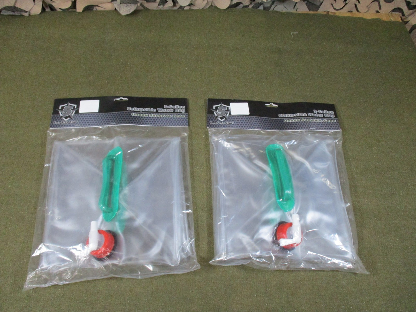 2x 5ive Star Gear 5-Gallon Collapsible Water Bag Survival Camping Hydration New