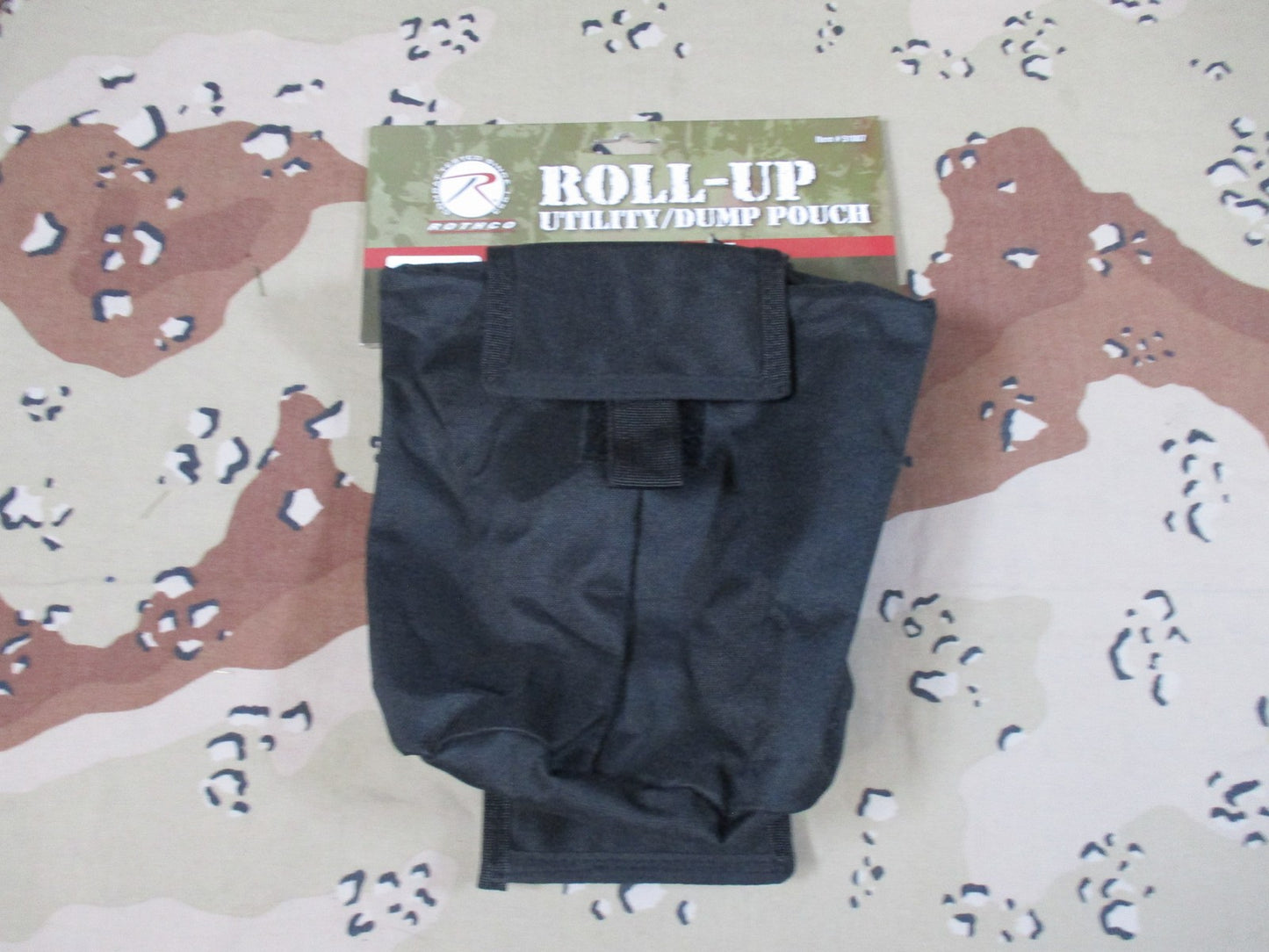 New Rothco Roll-Up Utility Dump Pouch Black MOLLE Compatible Tactical Gear 51007