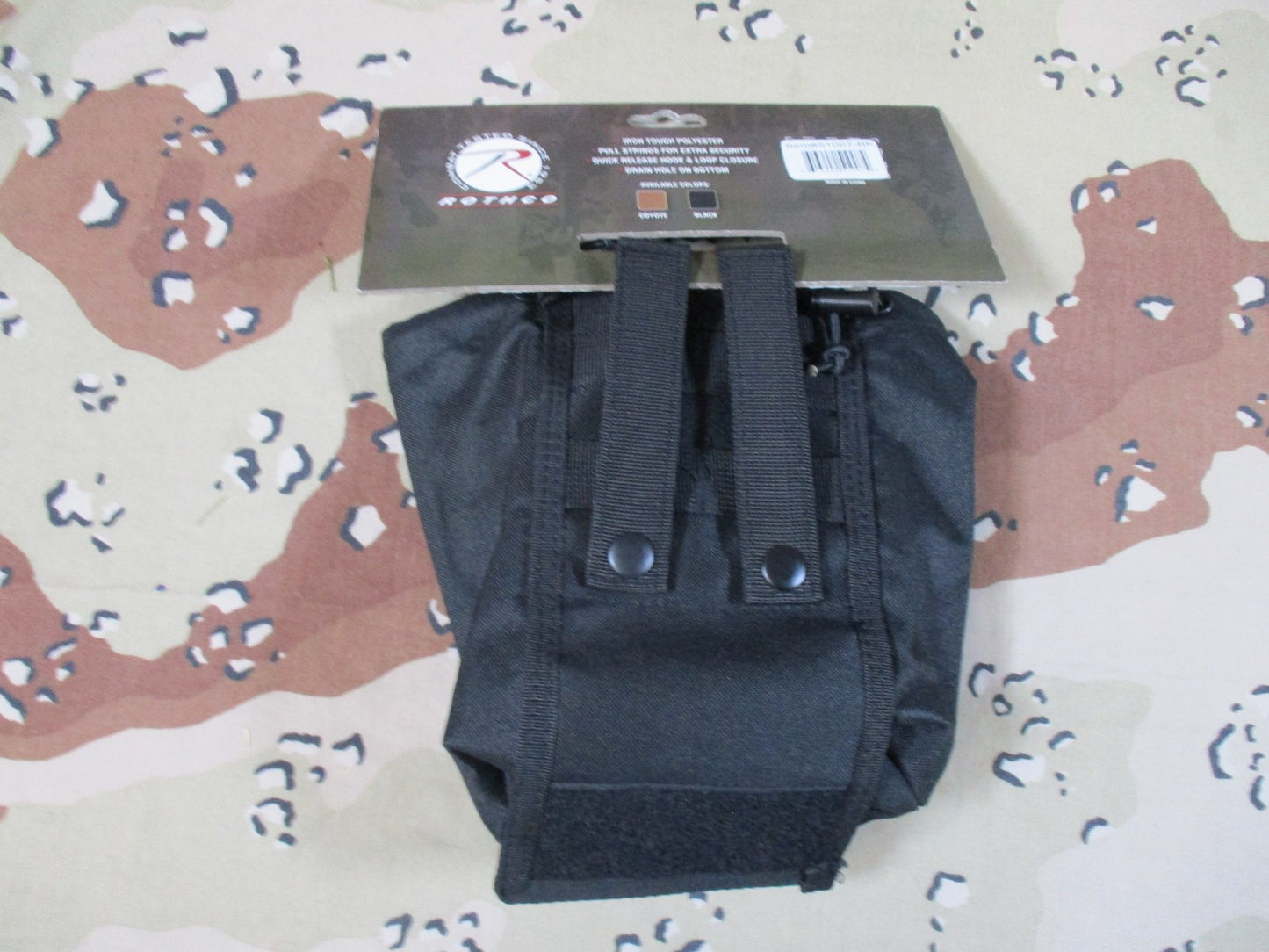 New Rothco Roll-Up Utility Dump Pouch Black MOLLE Compatible Tactical Gear 51007