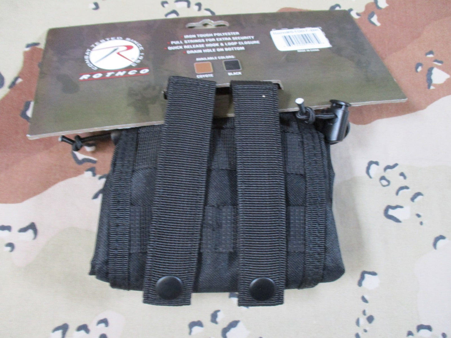 New Rothco Roll-Up Utility Dump Pouch Black MOLLE Compatible Tactical Gear 51007