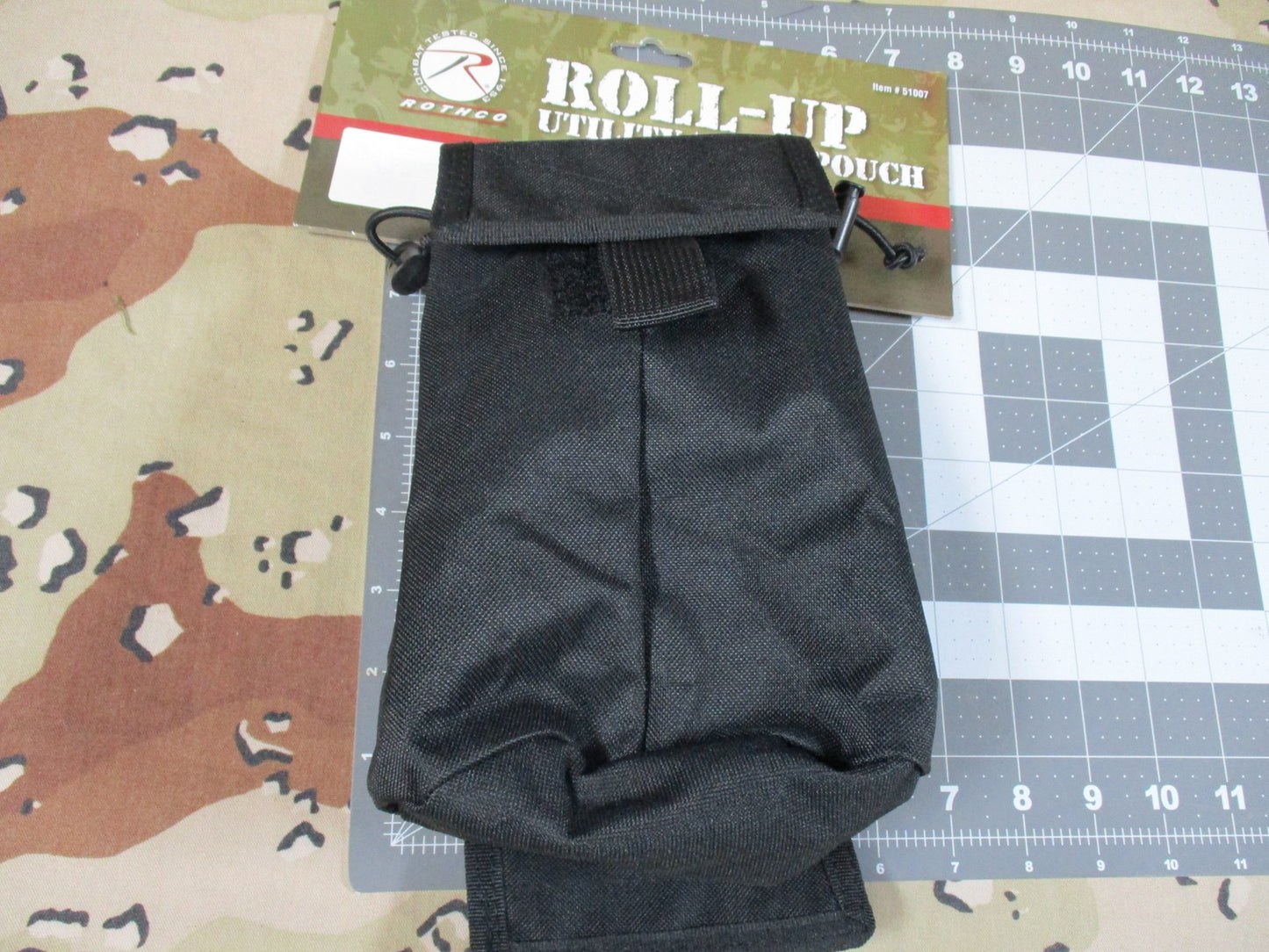 New Rothco Roll-Up Utility Dump Pouch Black MOLLE Compatible Tactical Gear 51007
