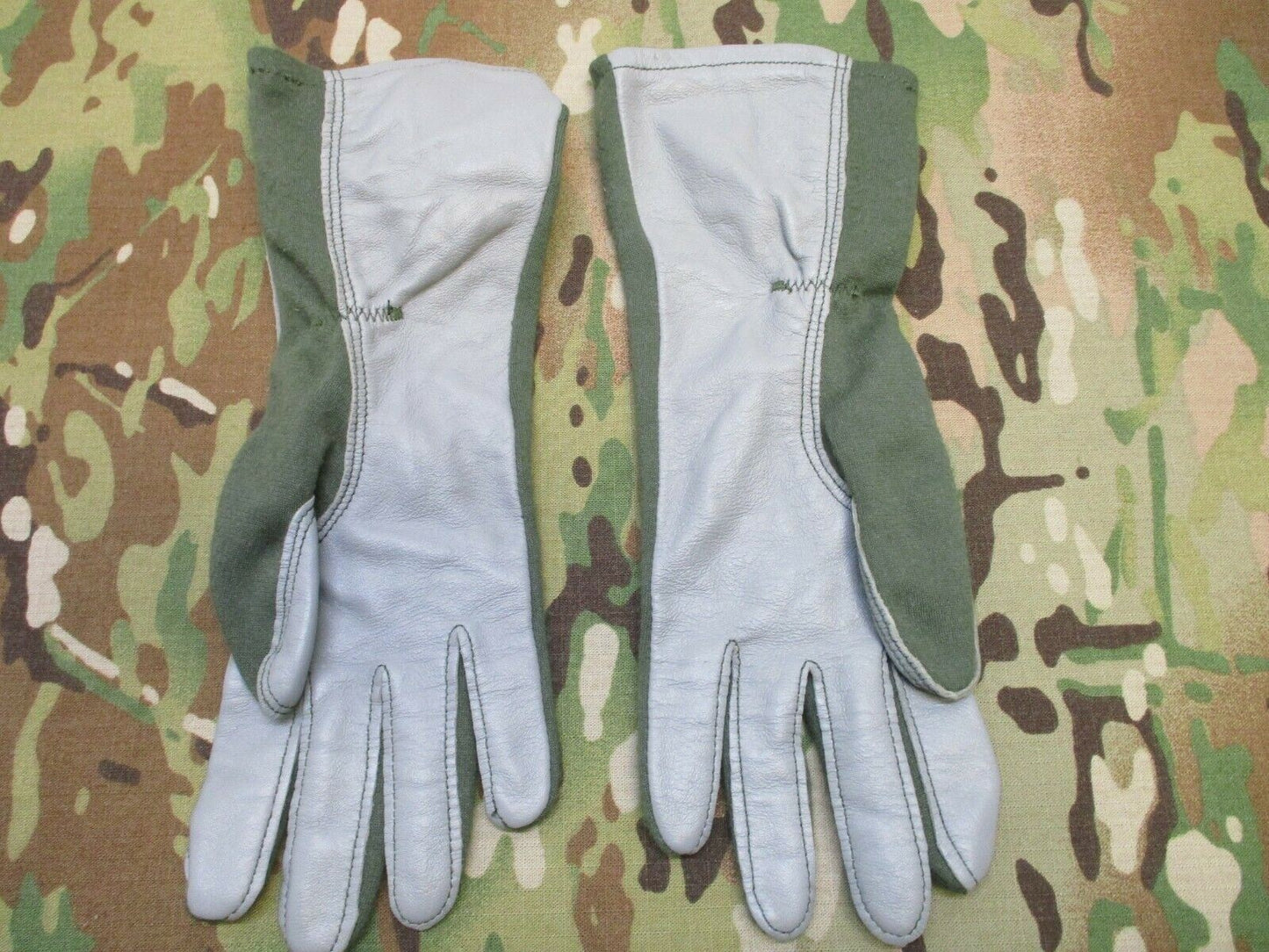 USGI MILITARY SUMMER FLYER'S GLOVES GREEN AVIATION TACTICAL FLIGHT GLOVE SIZE:10