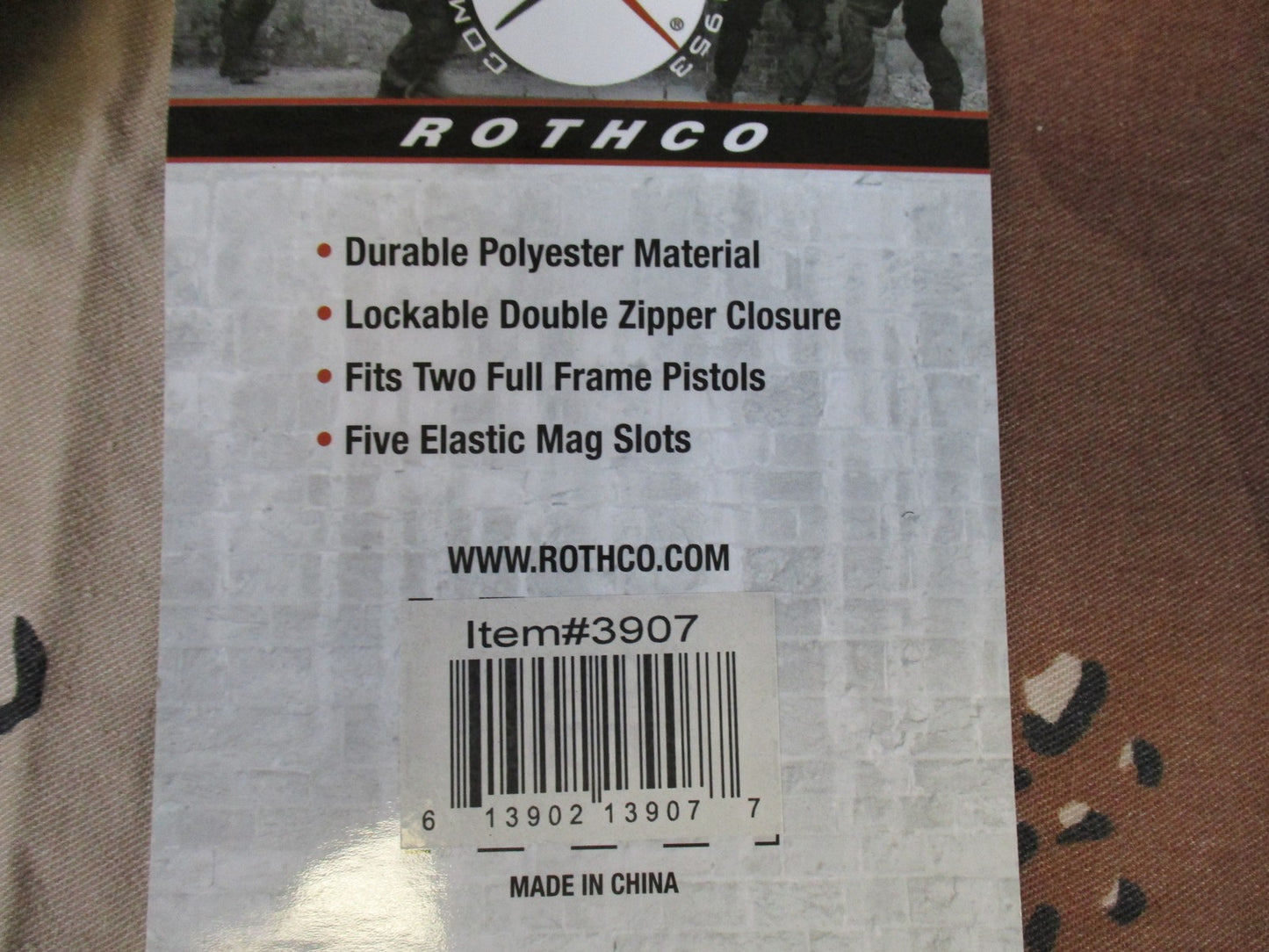 Rothco Double Pistol Carry Case Tactical Storage Bag Black Item 3907 New