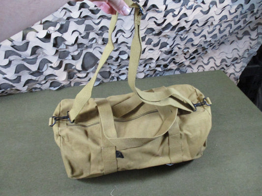 Tactical Canvas Duffel Bag 19" x 9" Coyote Brown Gear Carry Bag Style 2228