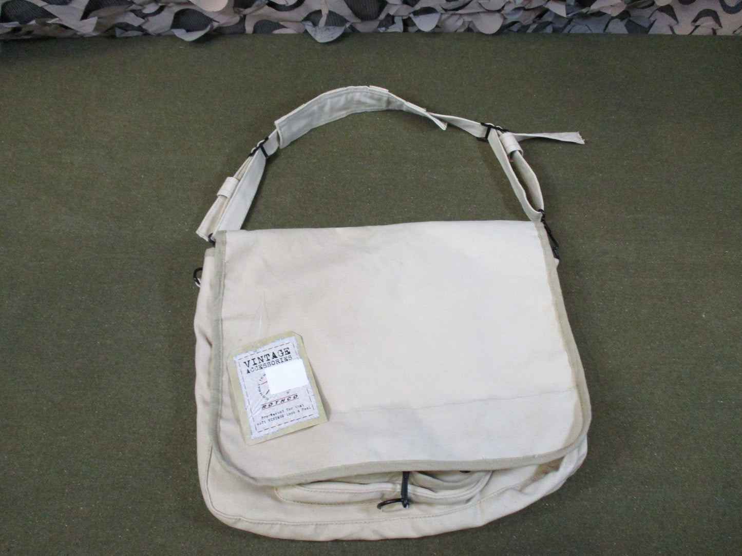 Rothco Vintage Canvas Paratrooper Messenger Bag Tactical Shoulder Satchel Tan