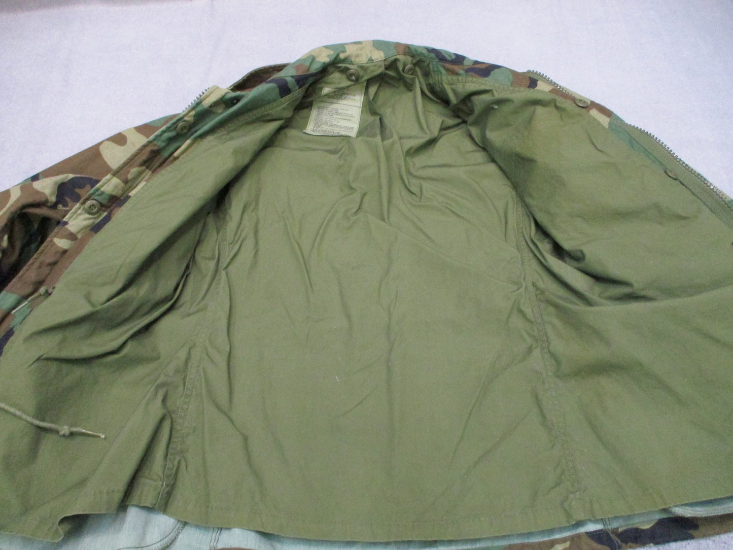 USGI M65 Woodland Field Jacket Small Short Centre MFG 8415-01-099-7830 Army Coat
