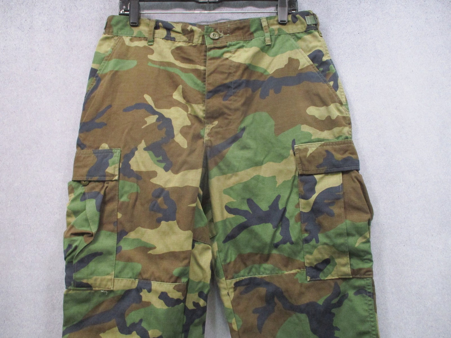 US Military BDU Pants Medium Regular Woodland Camo Ripstop Combat Trousers