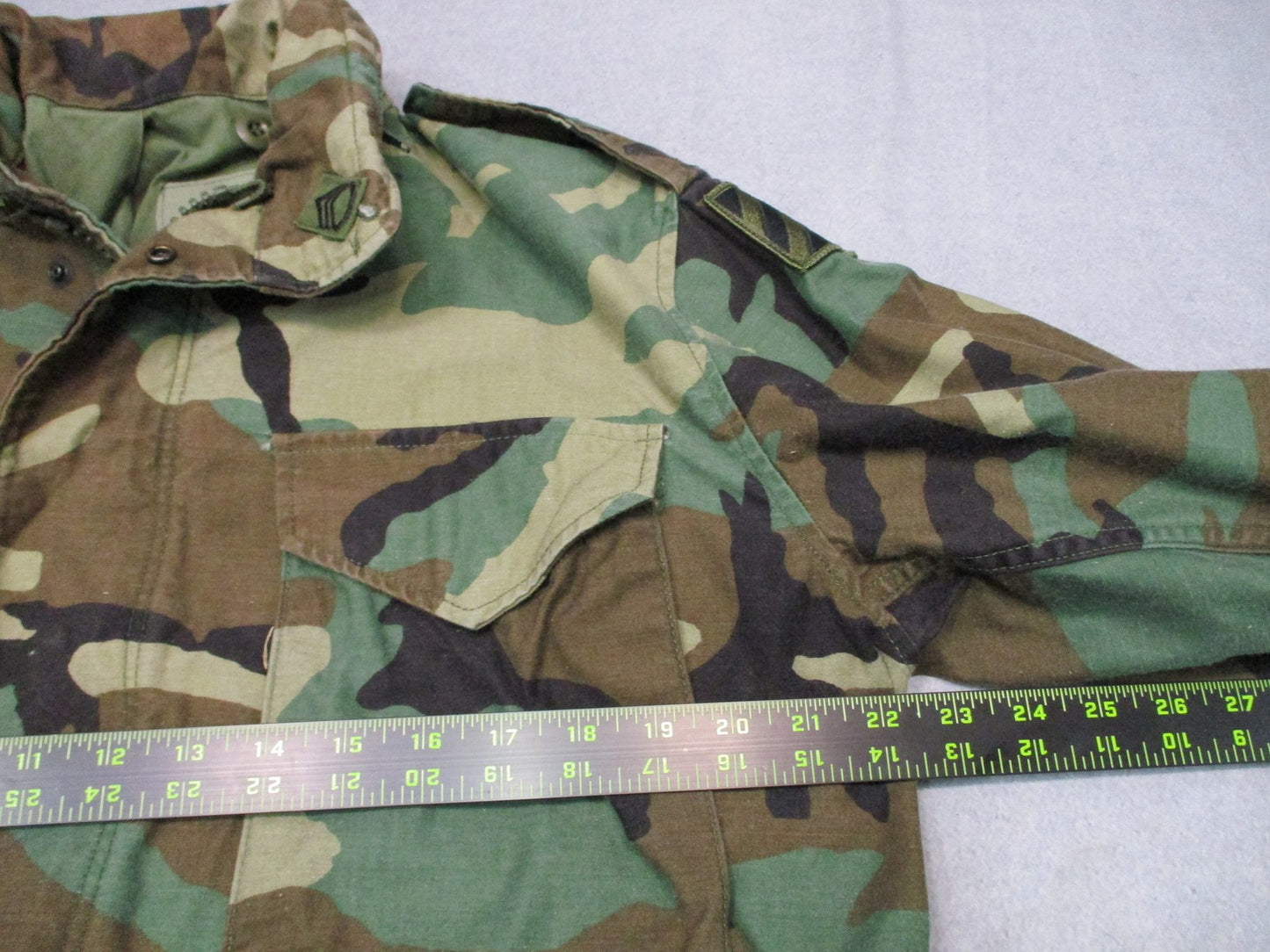 USGI M65 Woodland Field Jacket Medium X-Short 3rd Infantry Division Army Coat