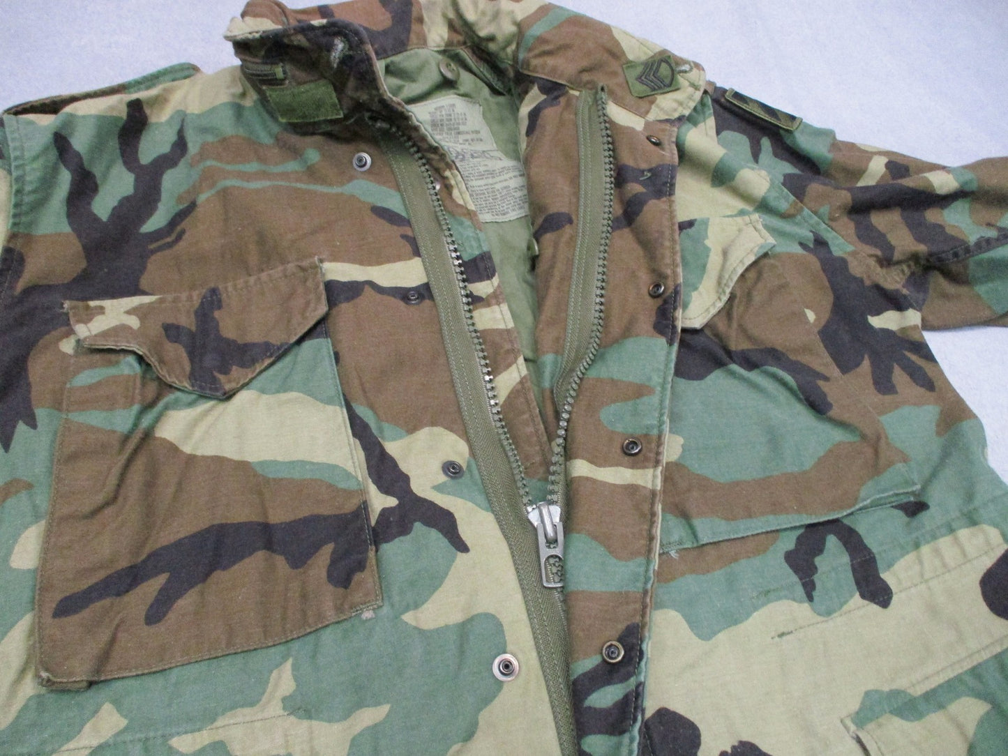 USGI M65 Woodland Field Jacket Medium X-Short 3rd Infantry Division Army Coat