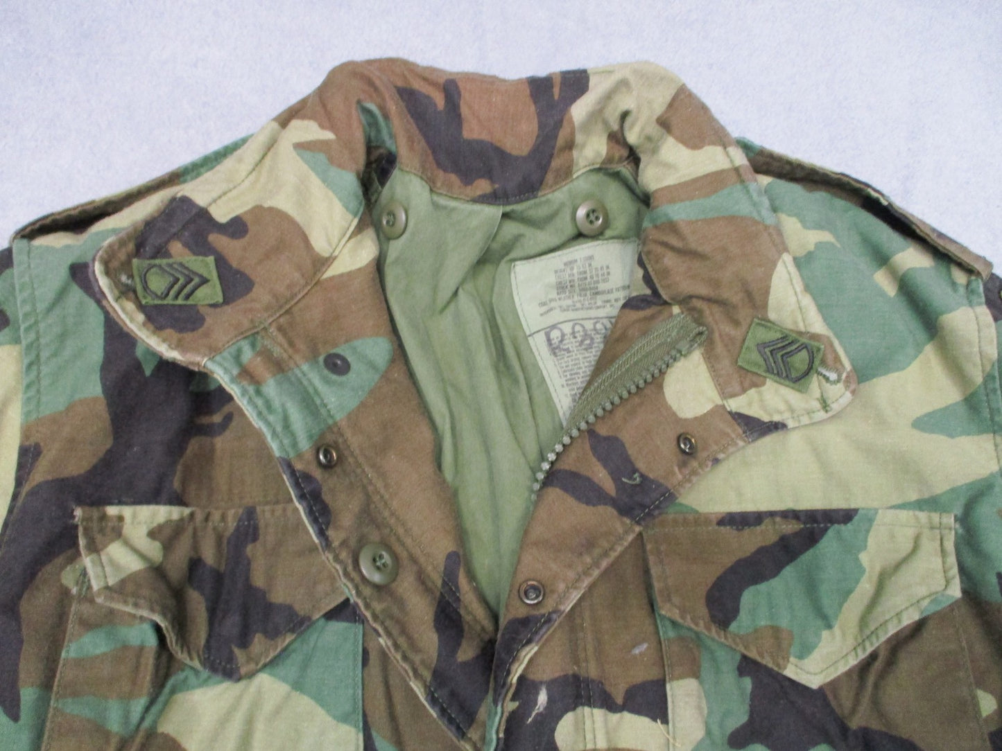USGI M65 Woodland Field Jacket Medium X-Short 3rd Infantry Division Army Coat