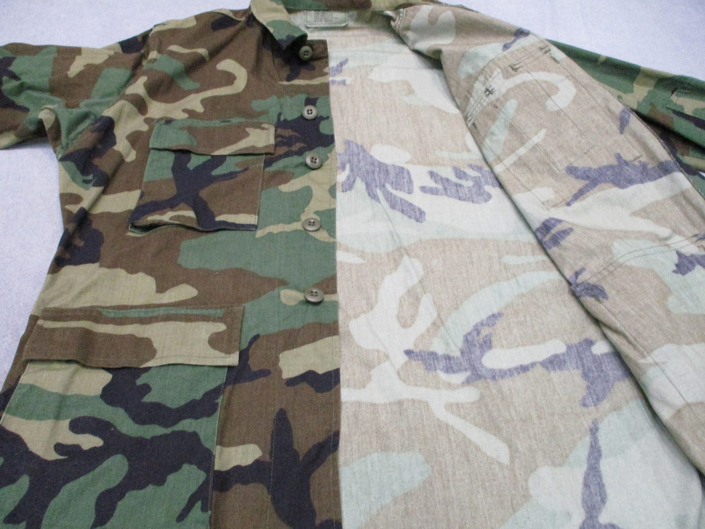 USMC Woodland BDU Combat Coat Medium Regular Terry MFG 8415-01-084-1647