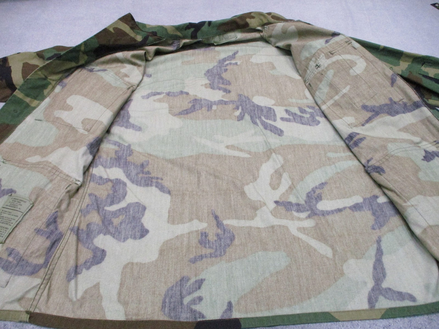 USMC Woodland BDU Combat Coat Medium Regular Terry MFG 8415-01-084-1647