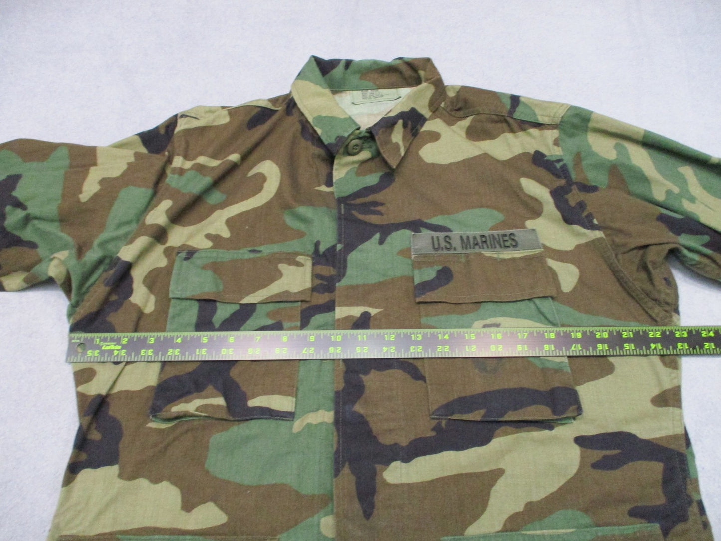 USMC Woodland BDU Combat Coat Medium Regular Terry MFG 8415-01-084-1647