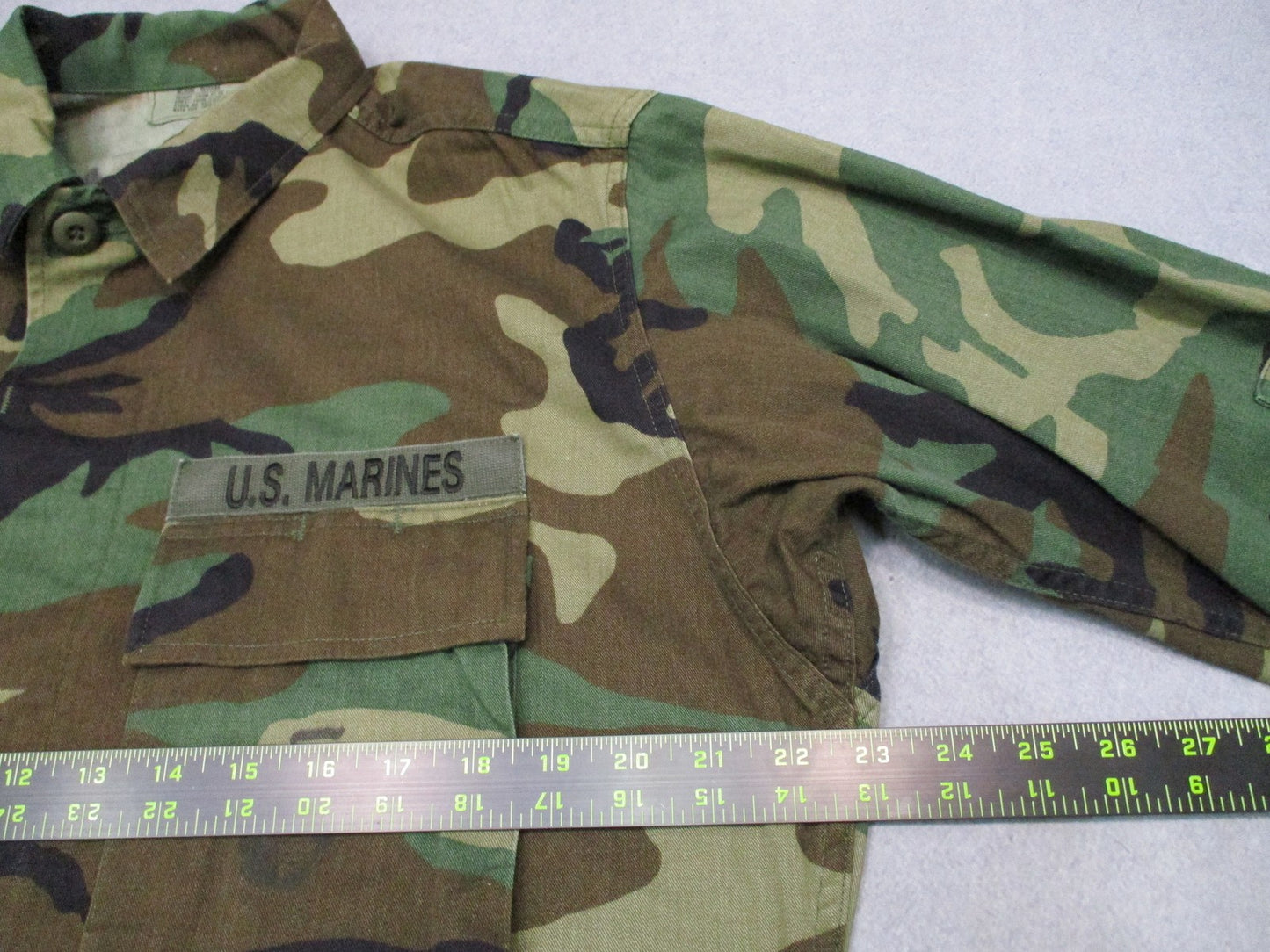 USMC Woodland BDU Combat Coat Medium Regular Terry MFG 8415-01-084-1647