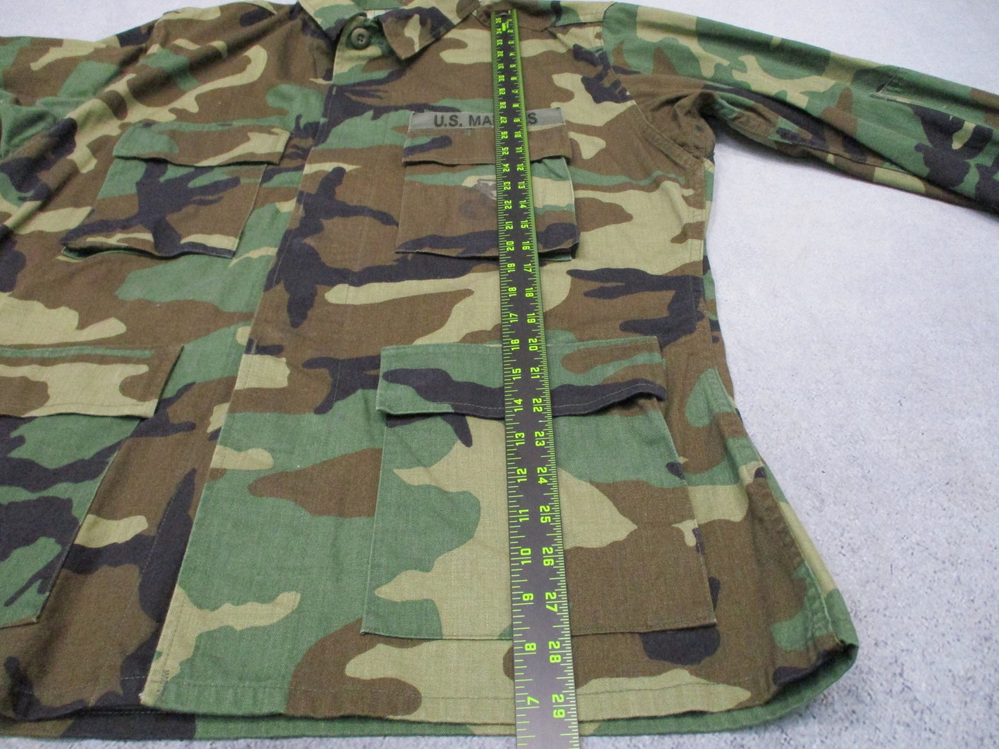 USMC Woodland BDU Combat Coat Medium Regular Terry MFG 8415-01-084-1647