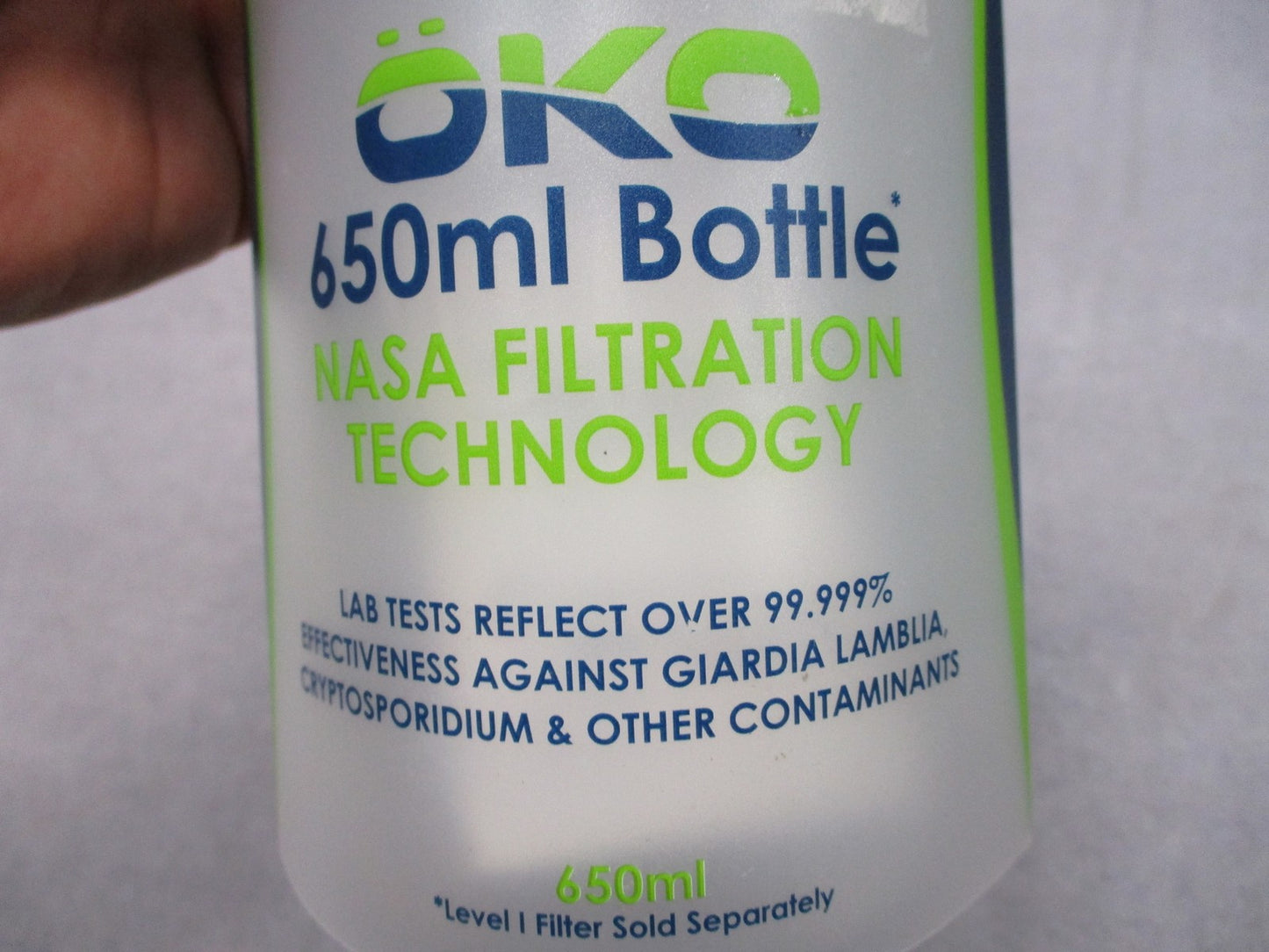 ÖKO 650ml Water Filtration Bottle - NASA Technology - BPA Free - ÖKO 650ml Water