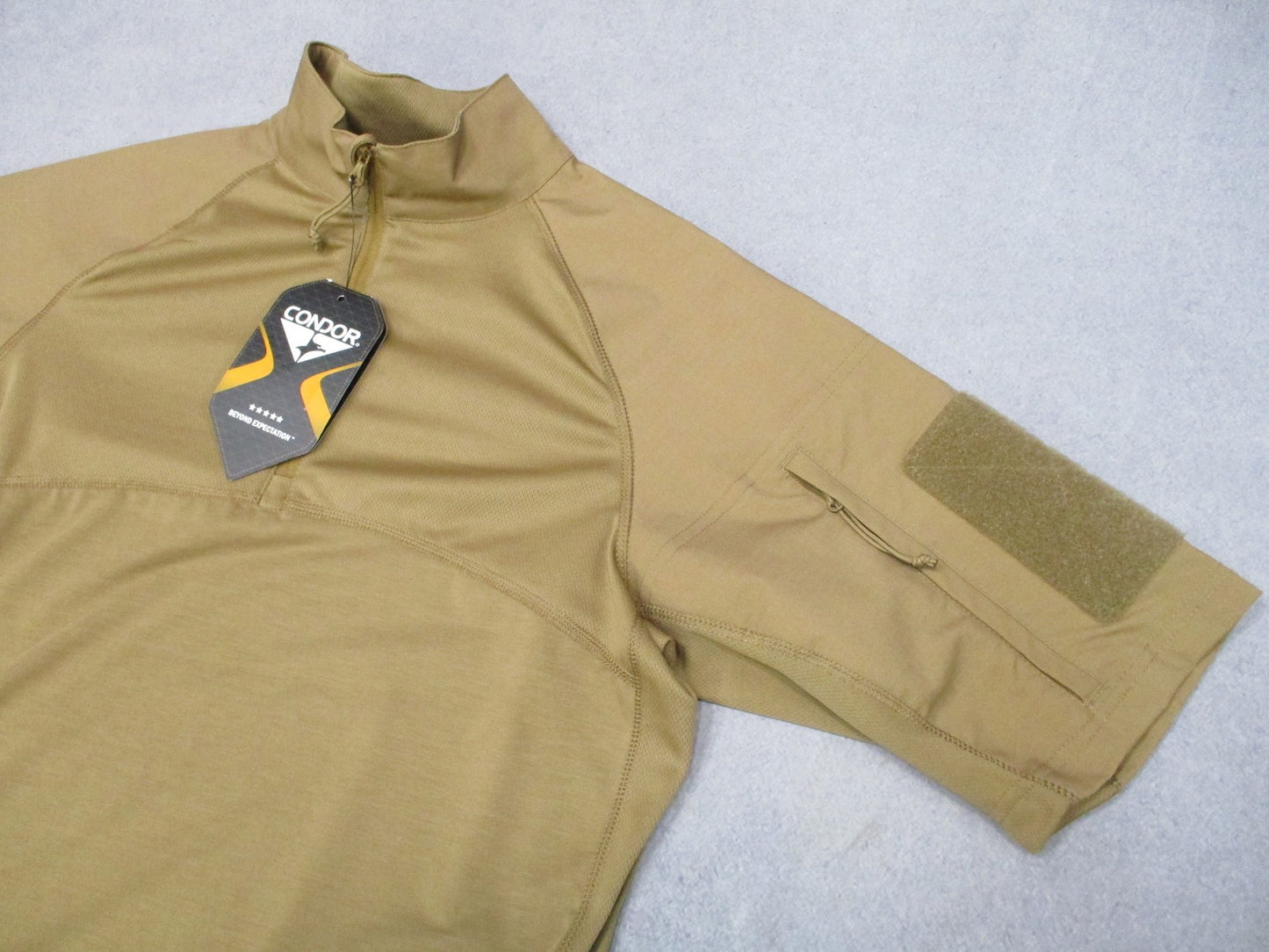 New Condor Short Sleeve Combat Shirt Tan Size Medium Tactical Uniform Top 101144