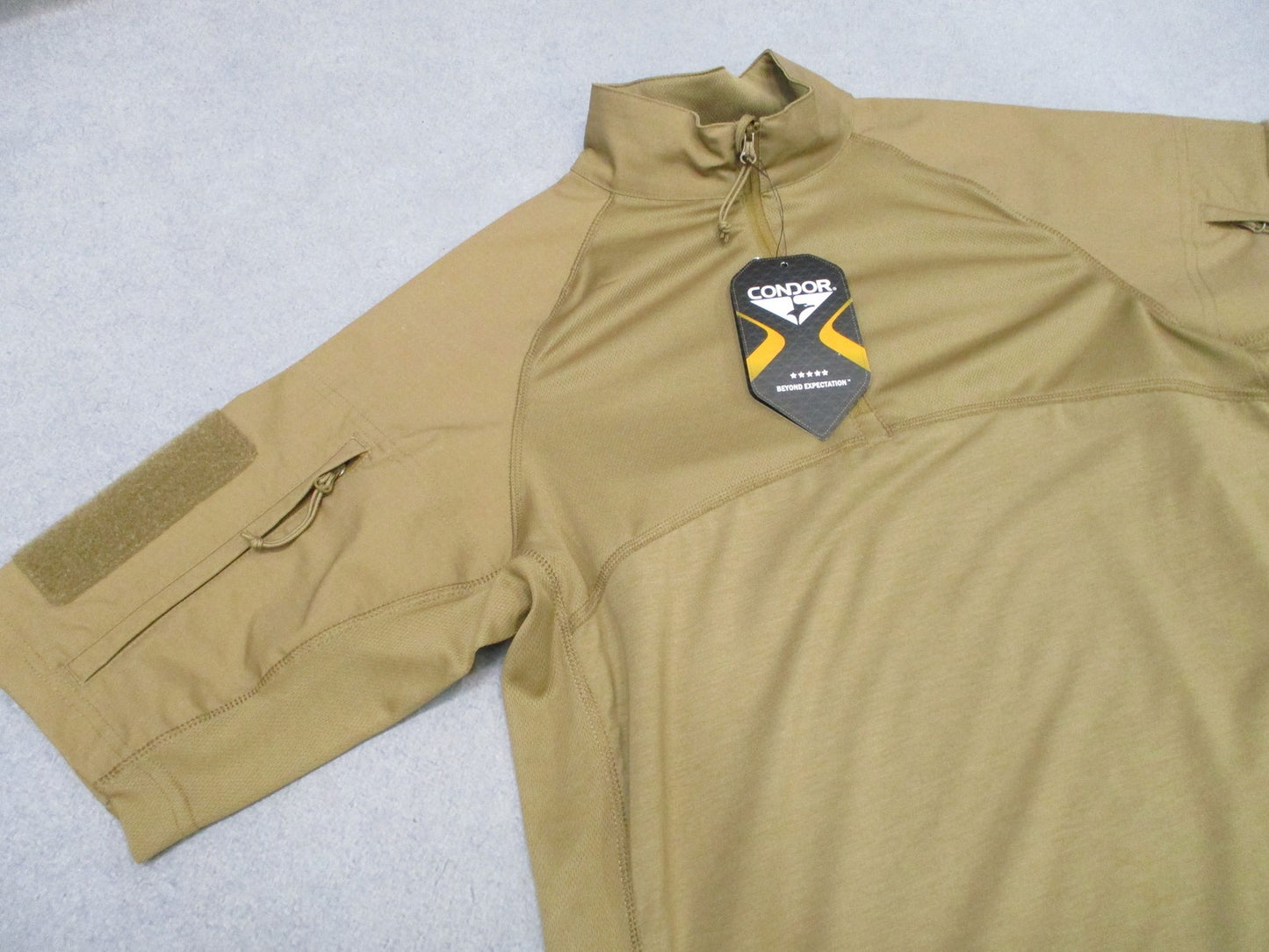 New Condor Short Sleeve Combat Shirt Tan Size Medium Tactical Uniform Top 101144