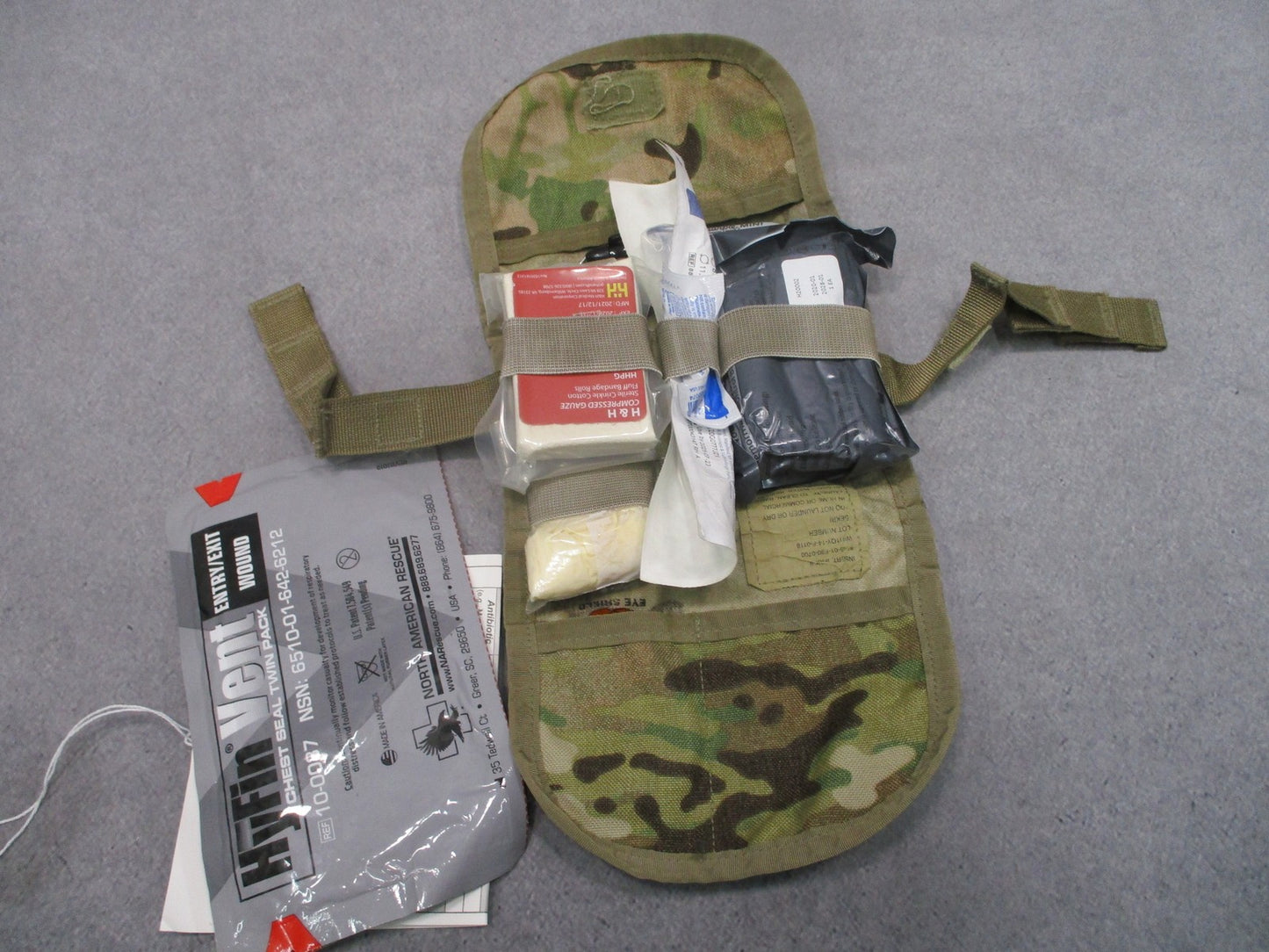 USGI IFAK II Pouch OCP Multicam TCCC Kit HyFin Vent Airway Bandages Insert