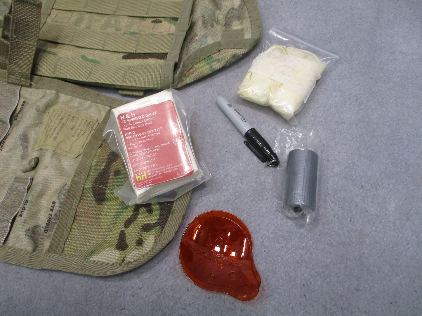 USGI IFAK II Pouch OCP Multicam TCCC Kit HyFin Vent Airway Bandages Insert