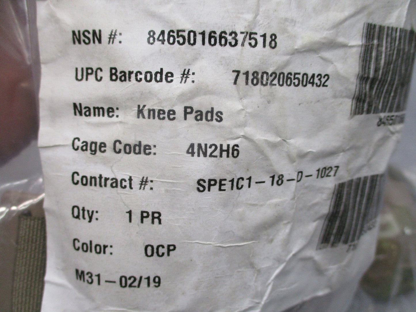 USGI OCP Knee & Elbow Pads Set Combat Protective Pads NSN 8465-01-663-7518