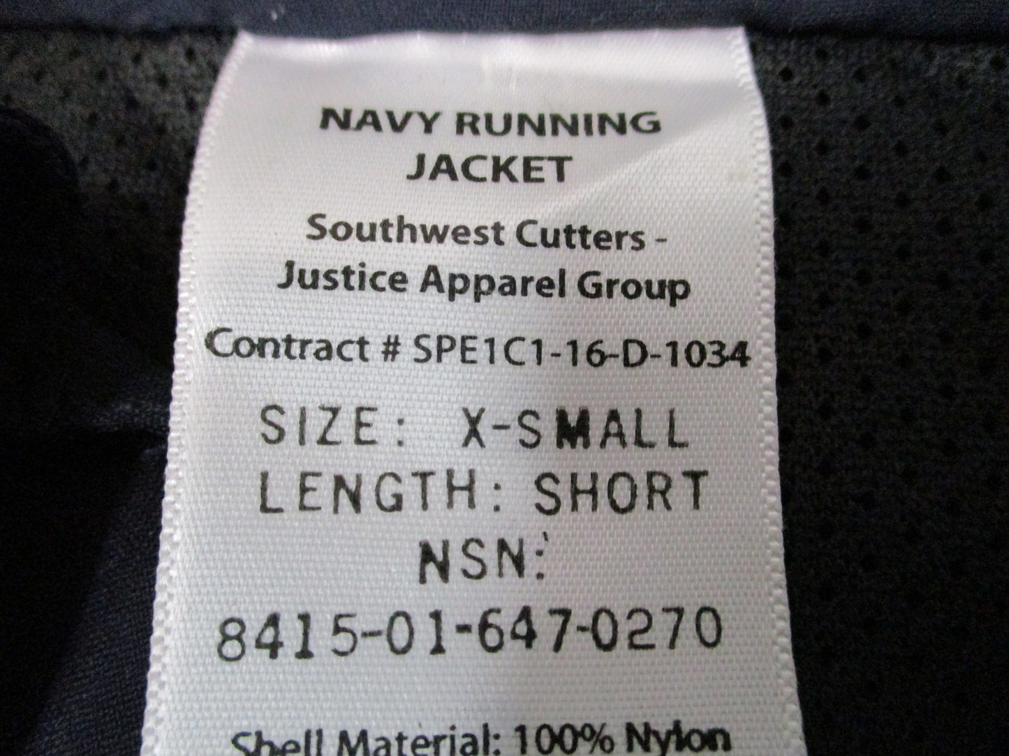 USGI US Navy PT Running Jacket X-Small Short Reflective Physical Training USA