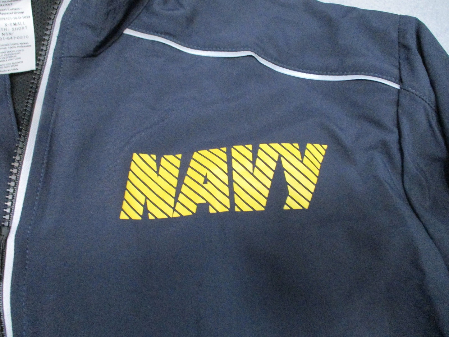 USGI US Navy PT Running Jacket X-Small Short Reflective Physical Training USA