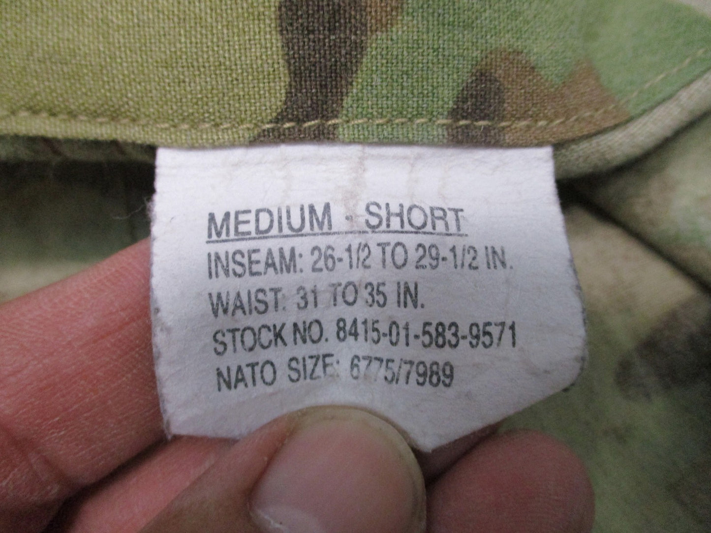 USGI A2CU Combat Aircrew Trousers Multicam Medium Short NSN 8415-01-583-9571