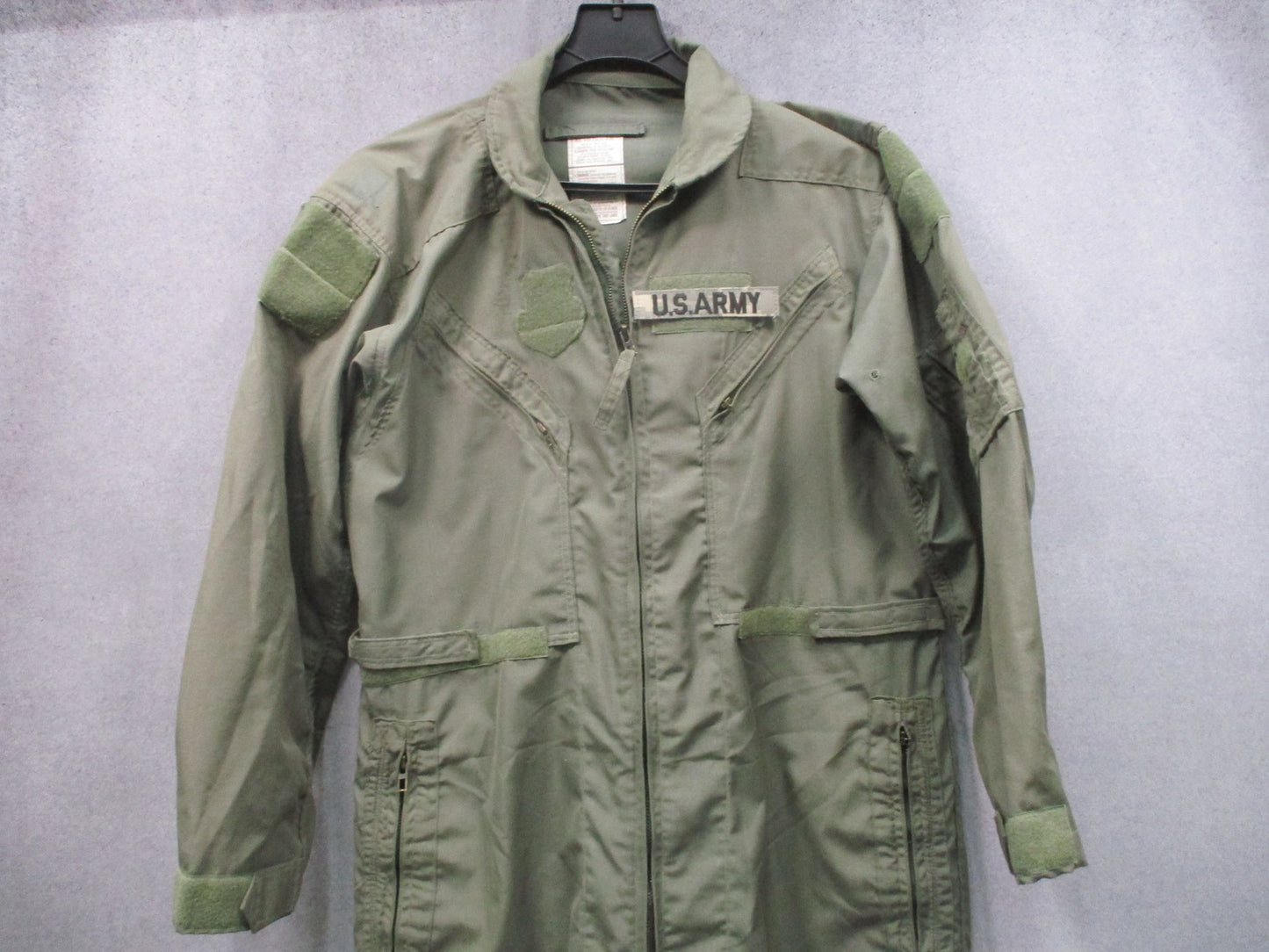 US Military CWU-27/P Flight Suit Coveralls Aramid Fire Resistant Sage Green 46R