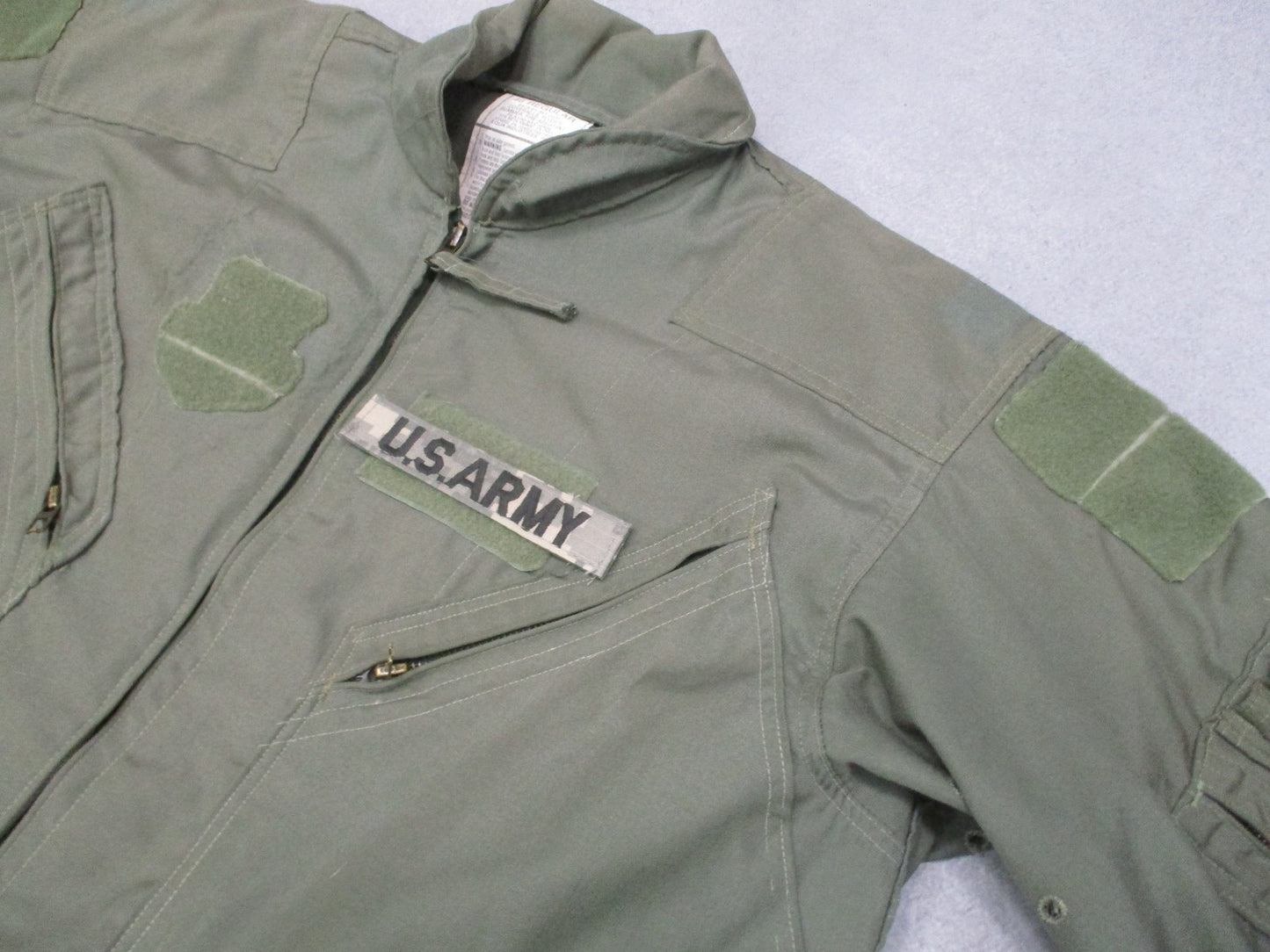 US Military CWU-27/P Flight Suit Coveralls Aramid Fire Resistant Sage Green 46R