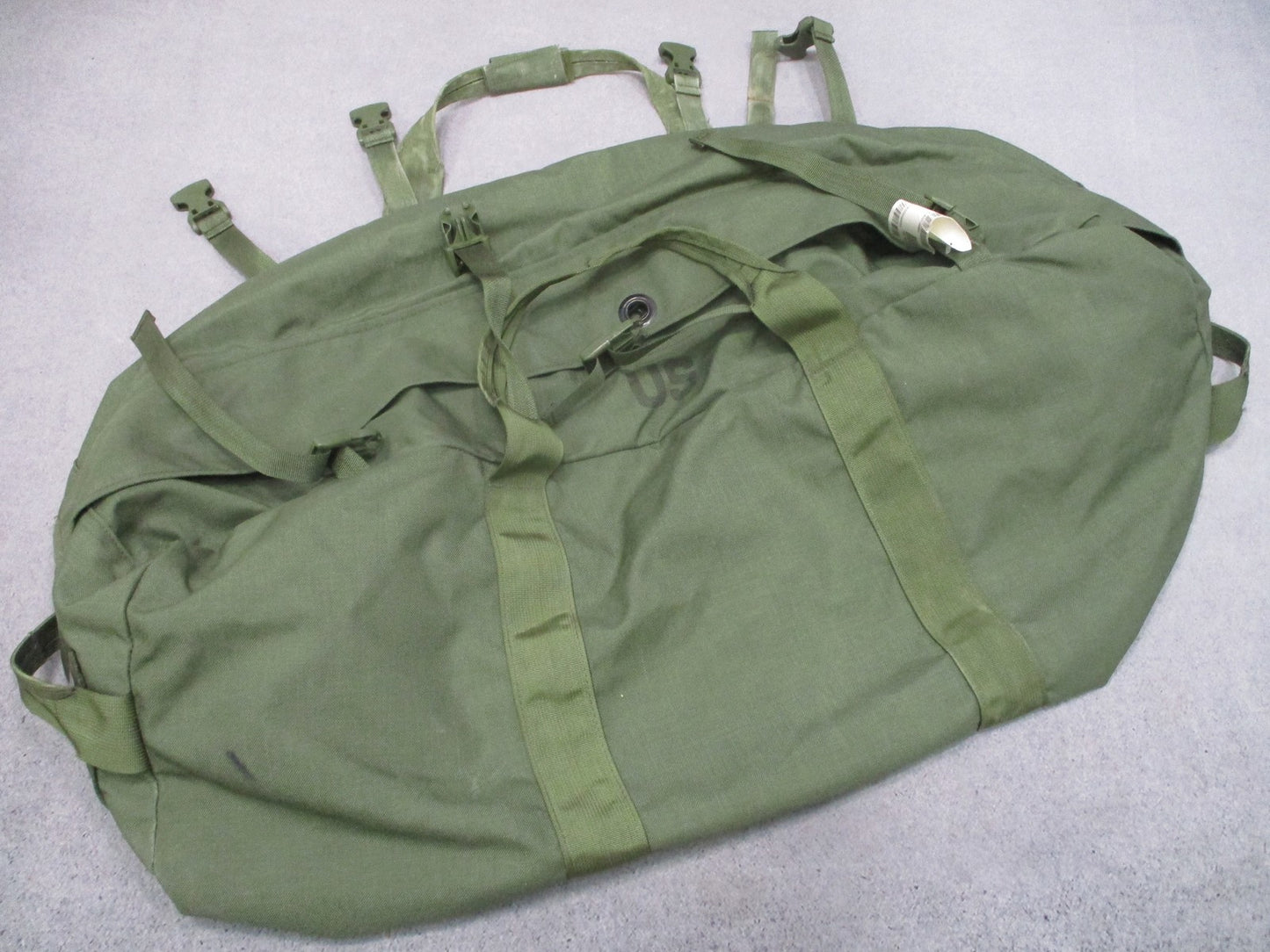 US Military Surplus Duffel Bag Olive Drab Heavy Duty Tactical Gear Side Zipper