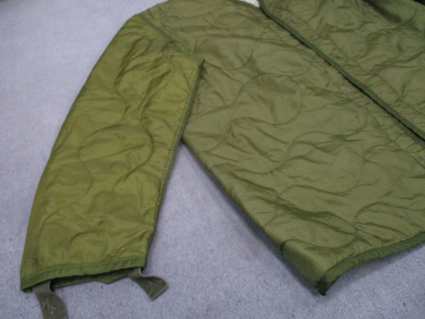 Vintage US Military M-65 Field Coat Liner Olive Drab Quilted Jacket Insert Small