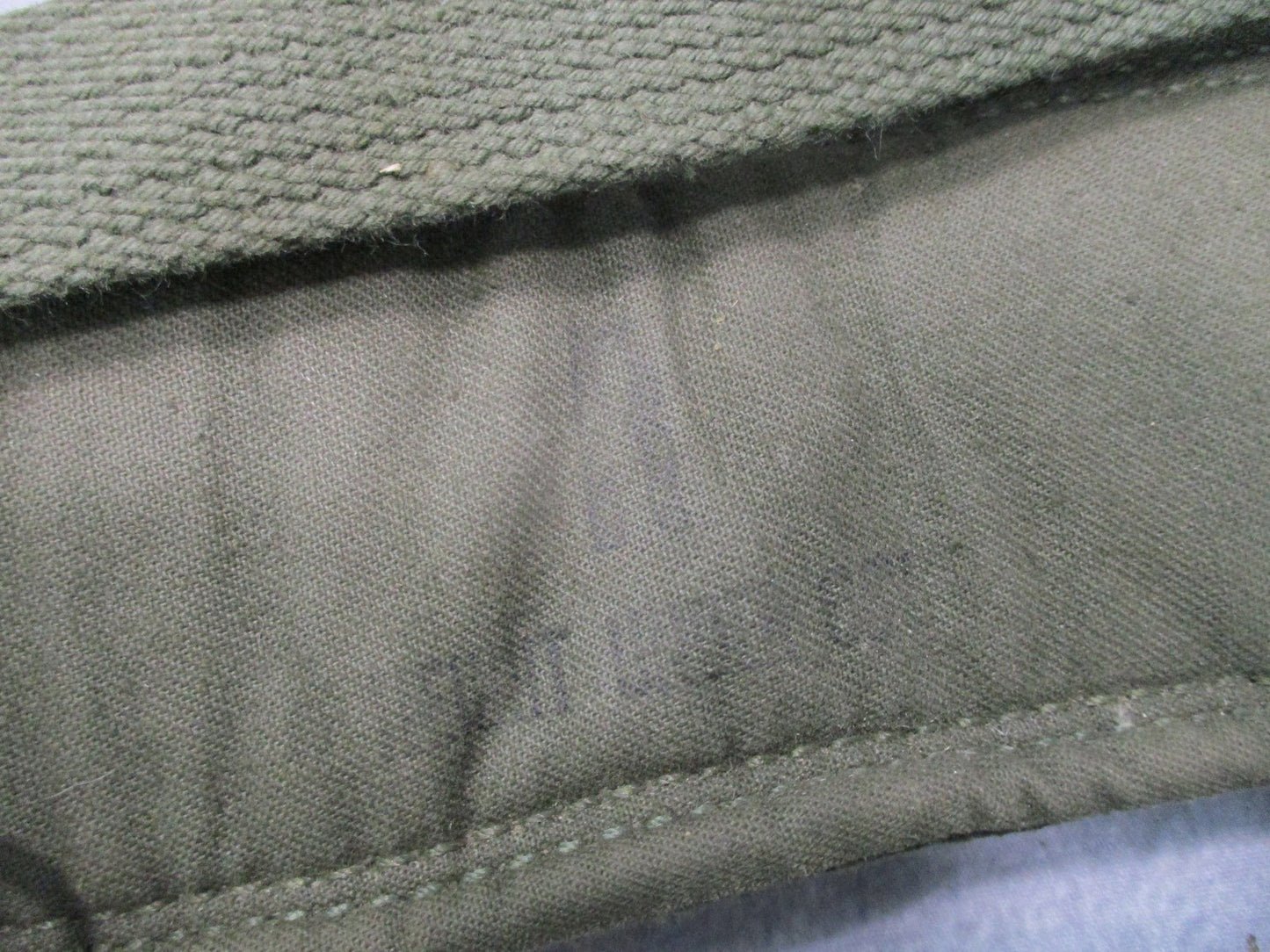 Vintage USGI M-1956 LCE Suspenders Cotton Canvas 1980 Dated OD Green Used