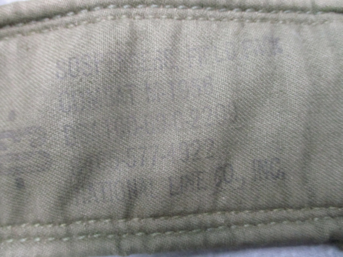 Vintage USGI M-1956 LCE Suspenders Cotton Canvas 1980 Dated OD Green Used