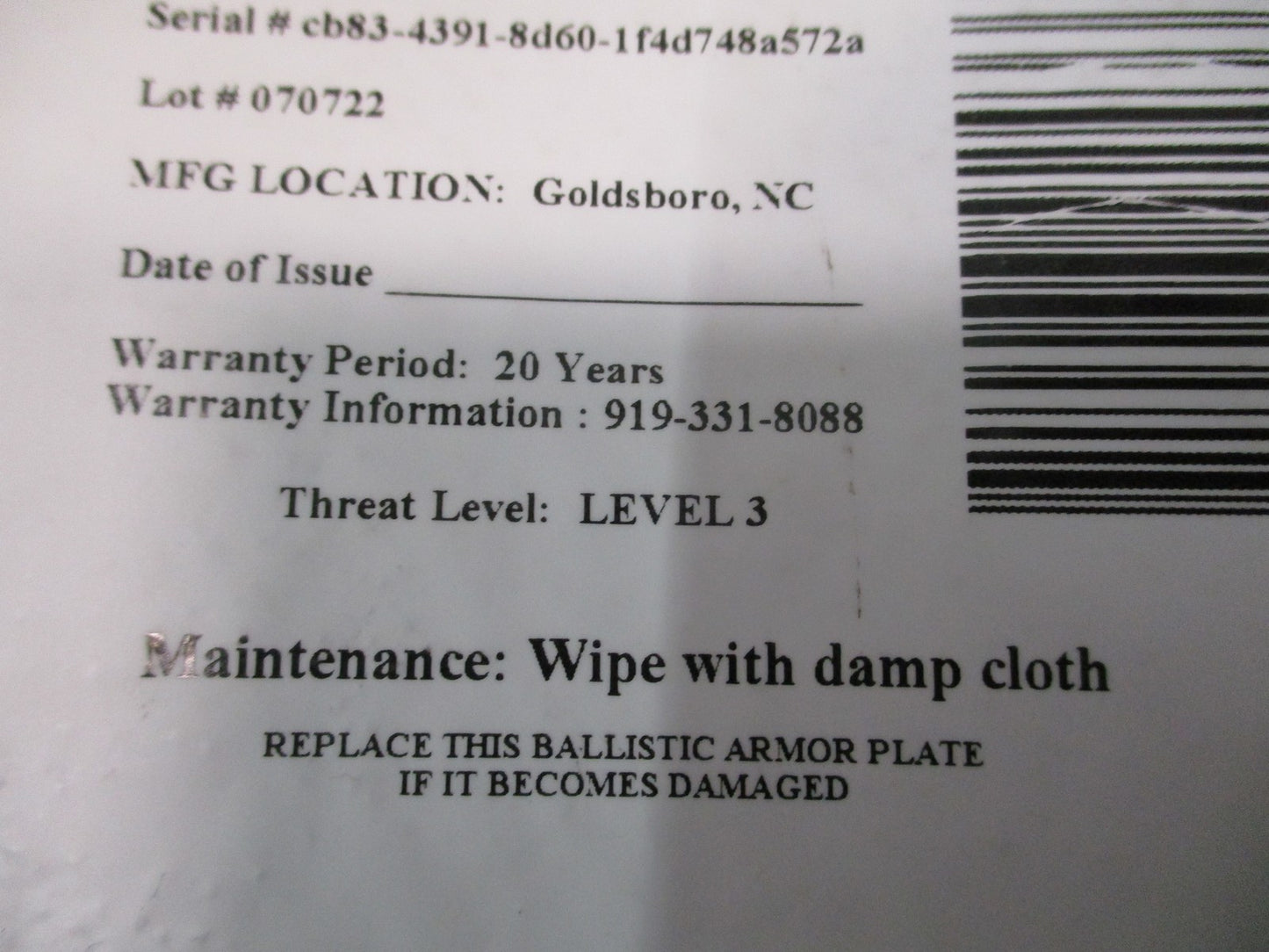 Tactical Scorpion Gear TSG66SC 6x6 Level 3 Ballistic Armor Side Plates Pair