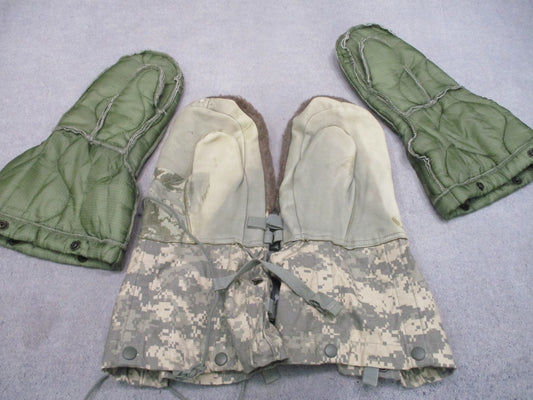 US Military Extreme Cold Weather Mitten Set UCP Digital Camo Large Surplus