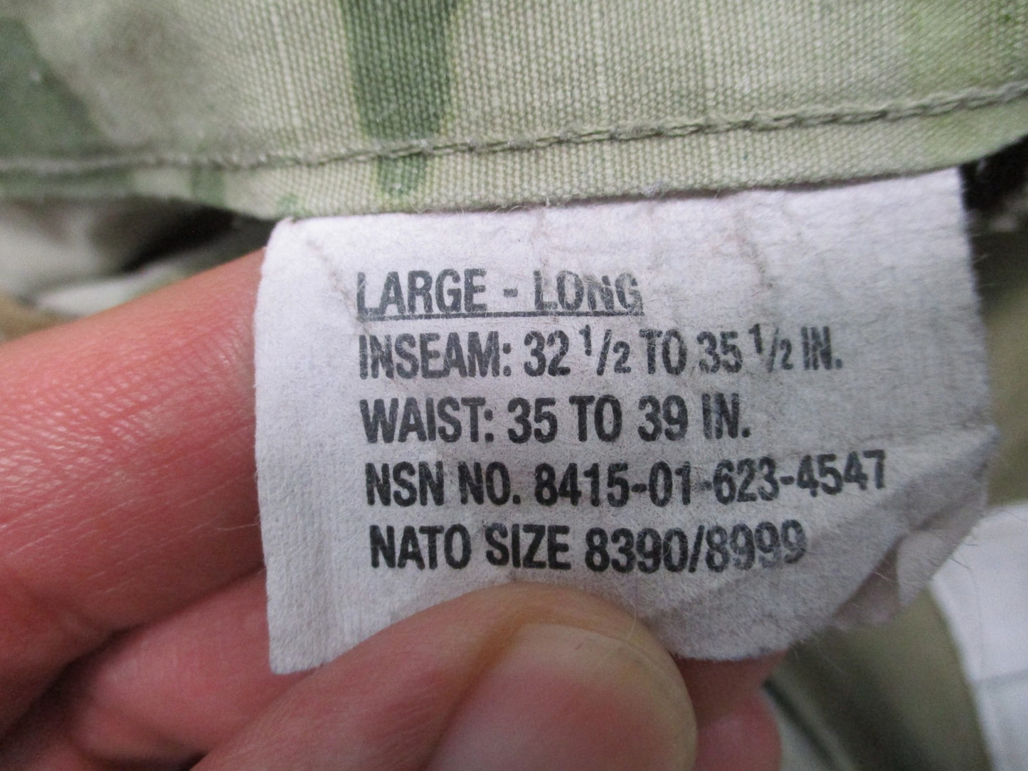 Army OCP ACU Trousers Large Long Scorpion W2 Camo Combat Pants Military Surplus