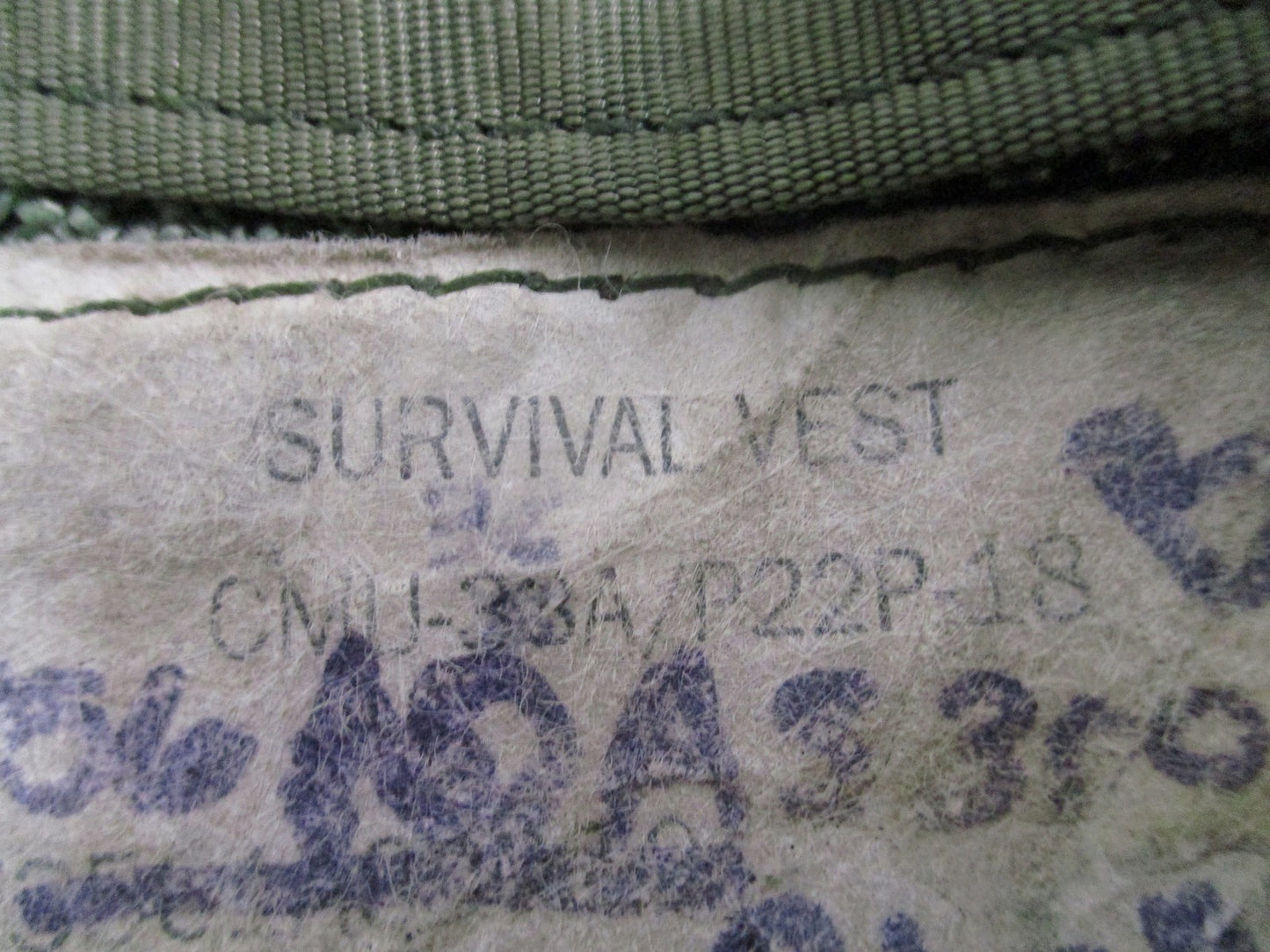 US Military Surplus CMU-33A/P22P-18 Survival Vest Tactical Mesh Gear