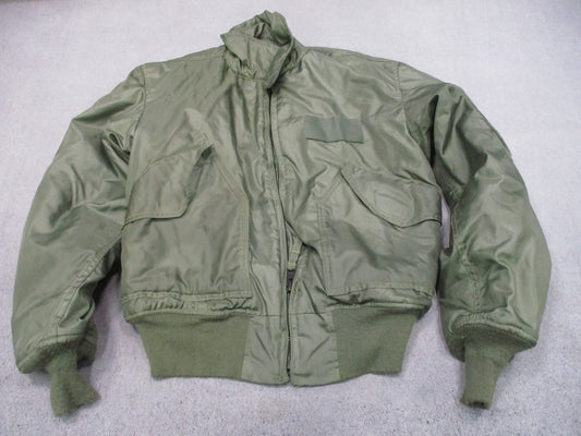 US Military CWU-45/P Flight Jacket Cold Weather Aramid Sage Green Large Surplus