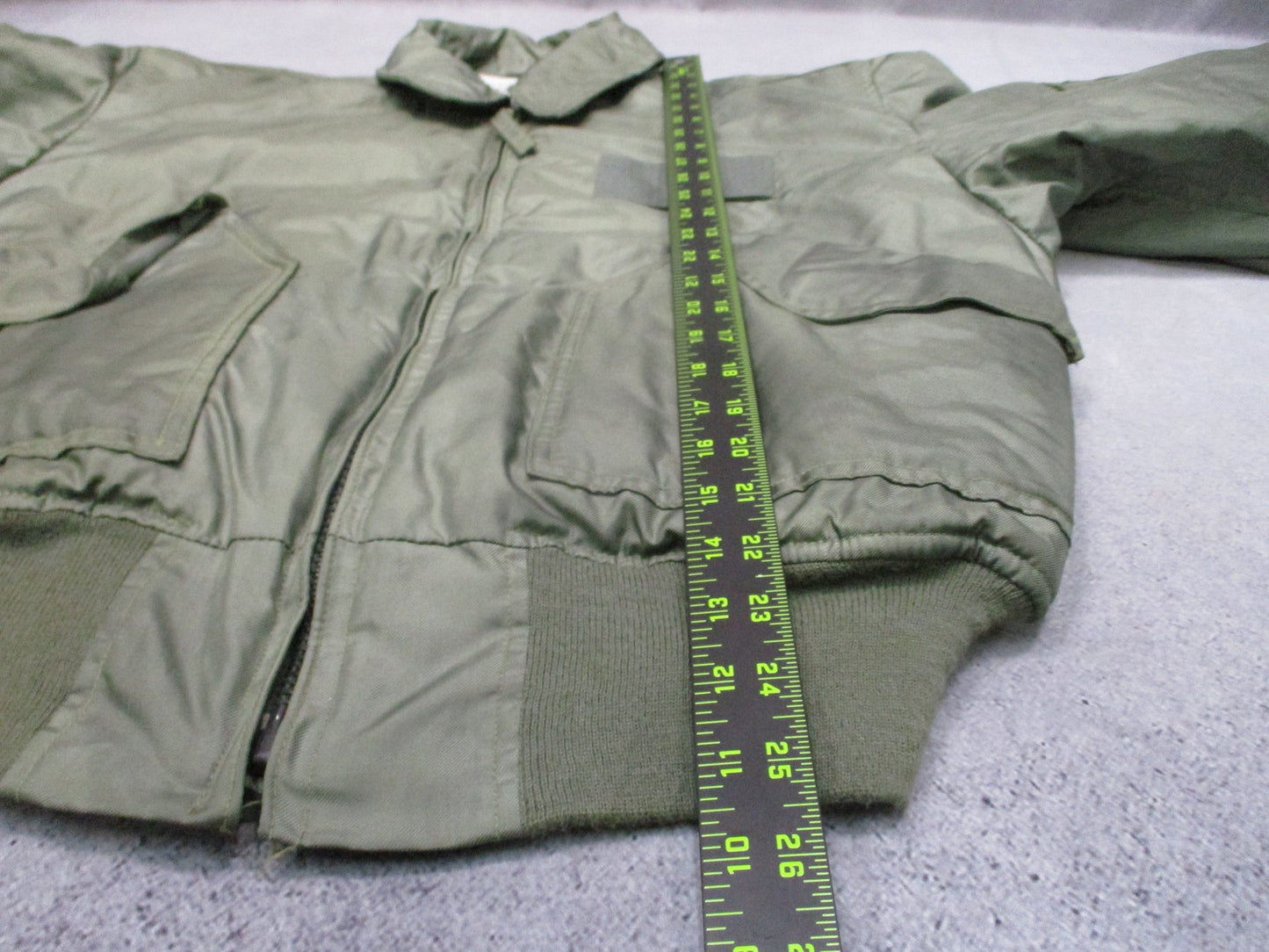 US Military CWU-45/P Flight Jacket Cold Weather Aramid Sage Green Large Surplus