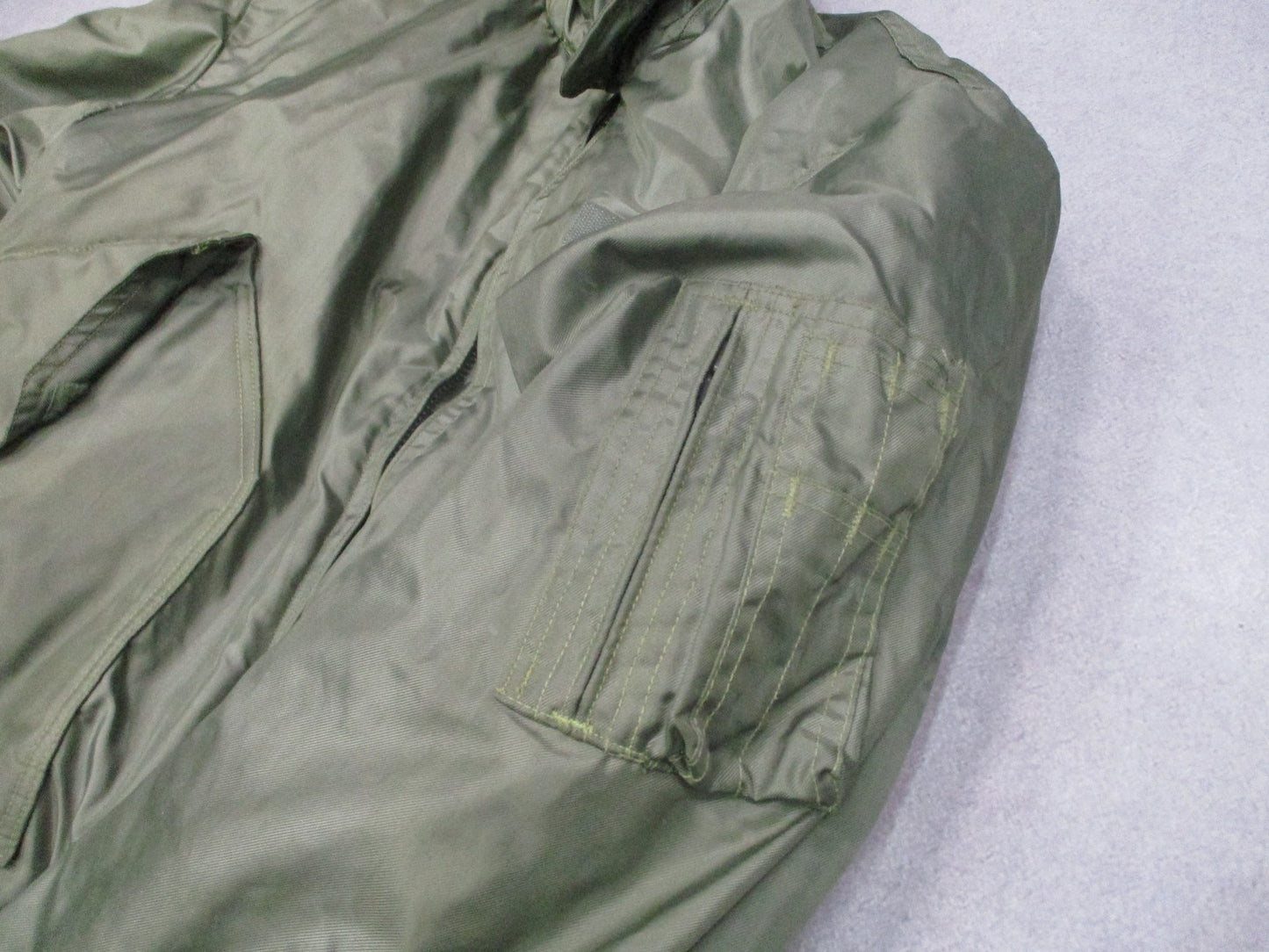 US Military CWU-45/P Flight Jacket Cold Weather Aramid Sage Green Large Surplus