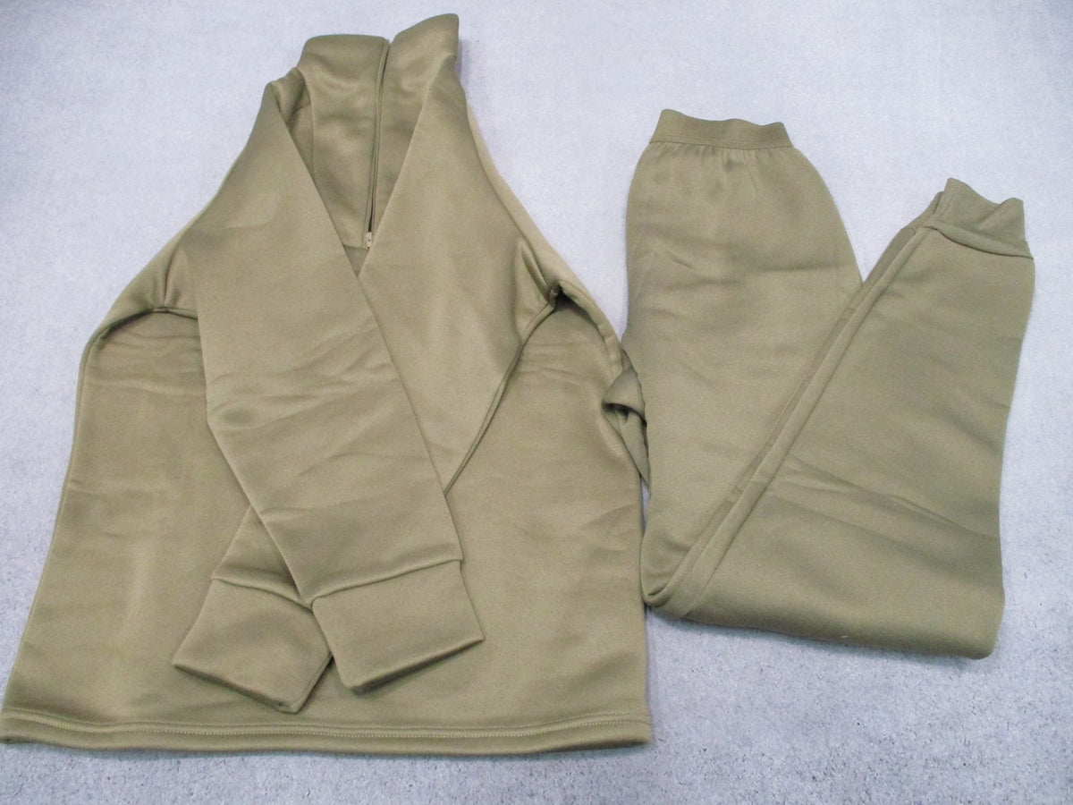 Cold Weather Polypro Thermal Underwear Base Layer Set Small Top Bottom 100% Poly