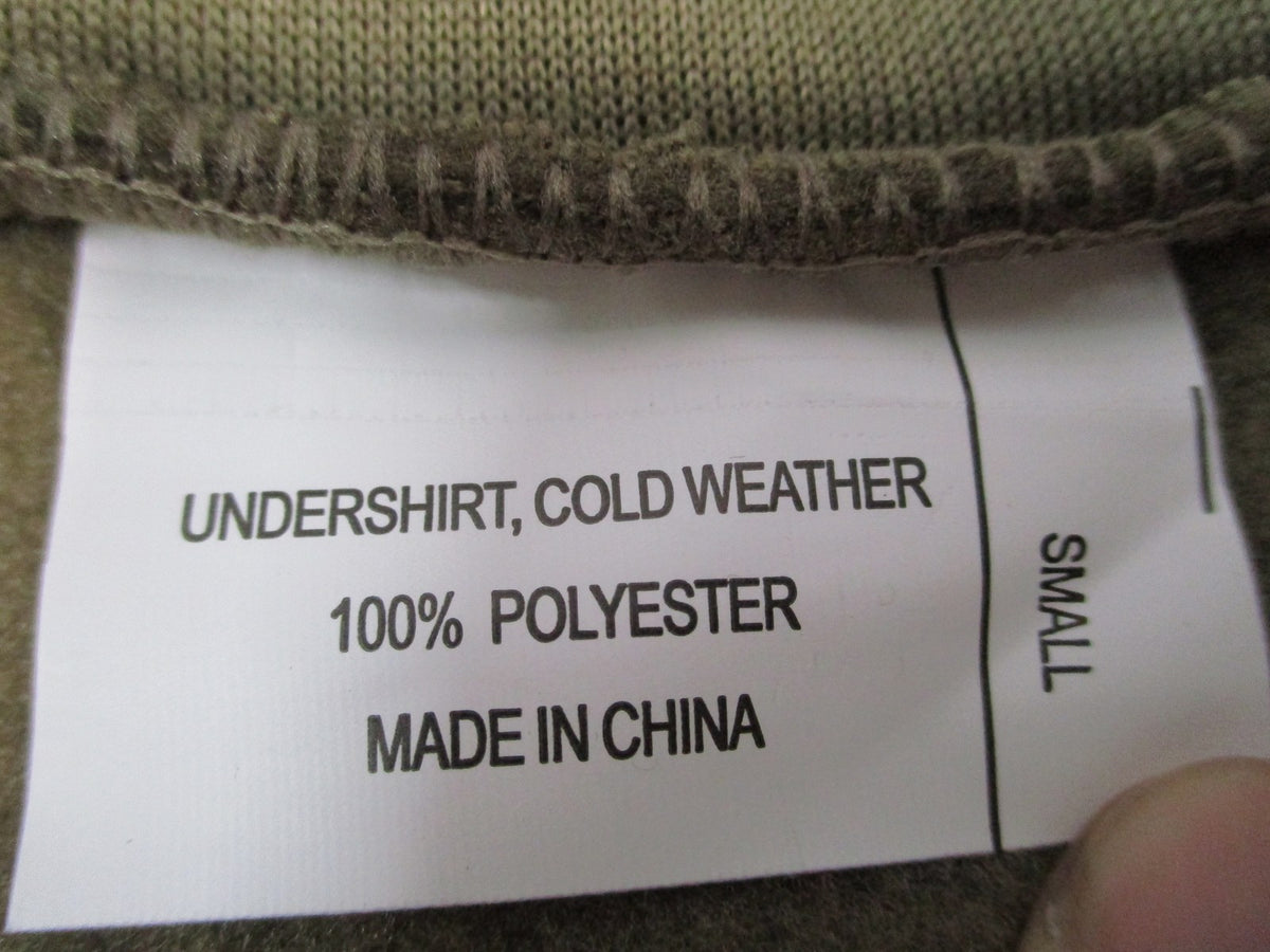 Cold Weather Polypro Thermal Underwear Base Layer Set Small Top Bottom 100% Poly