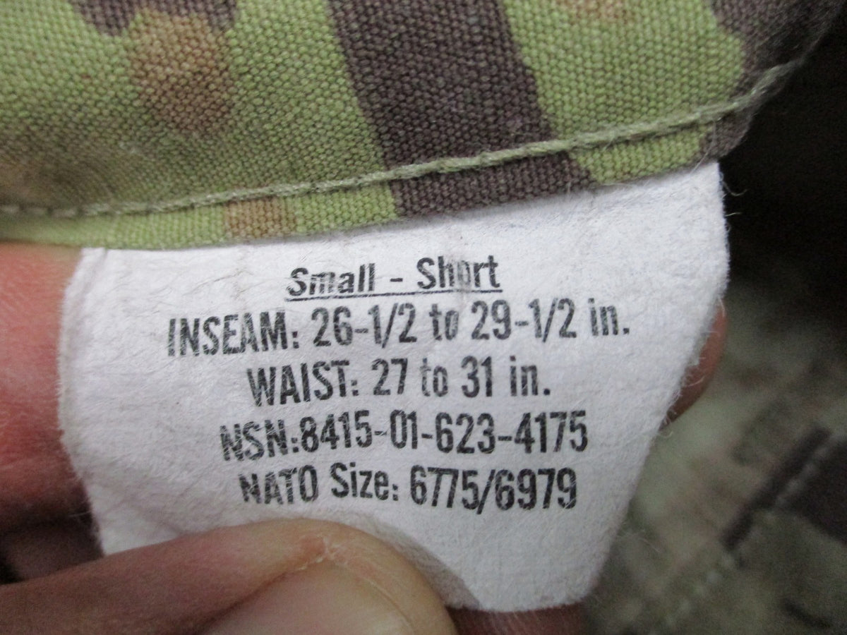 US Military OCP Army Combat Uniform Trousers Small Short Scorpion W2 Ripstop