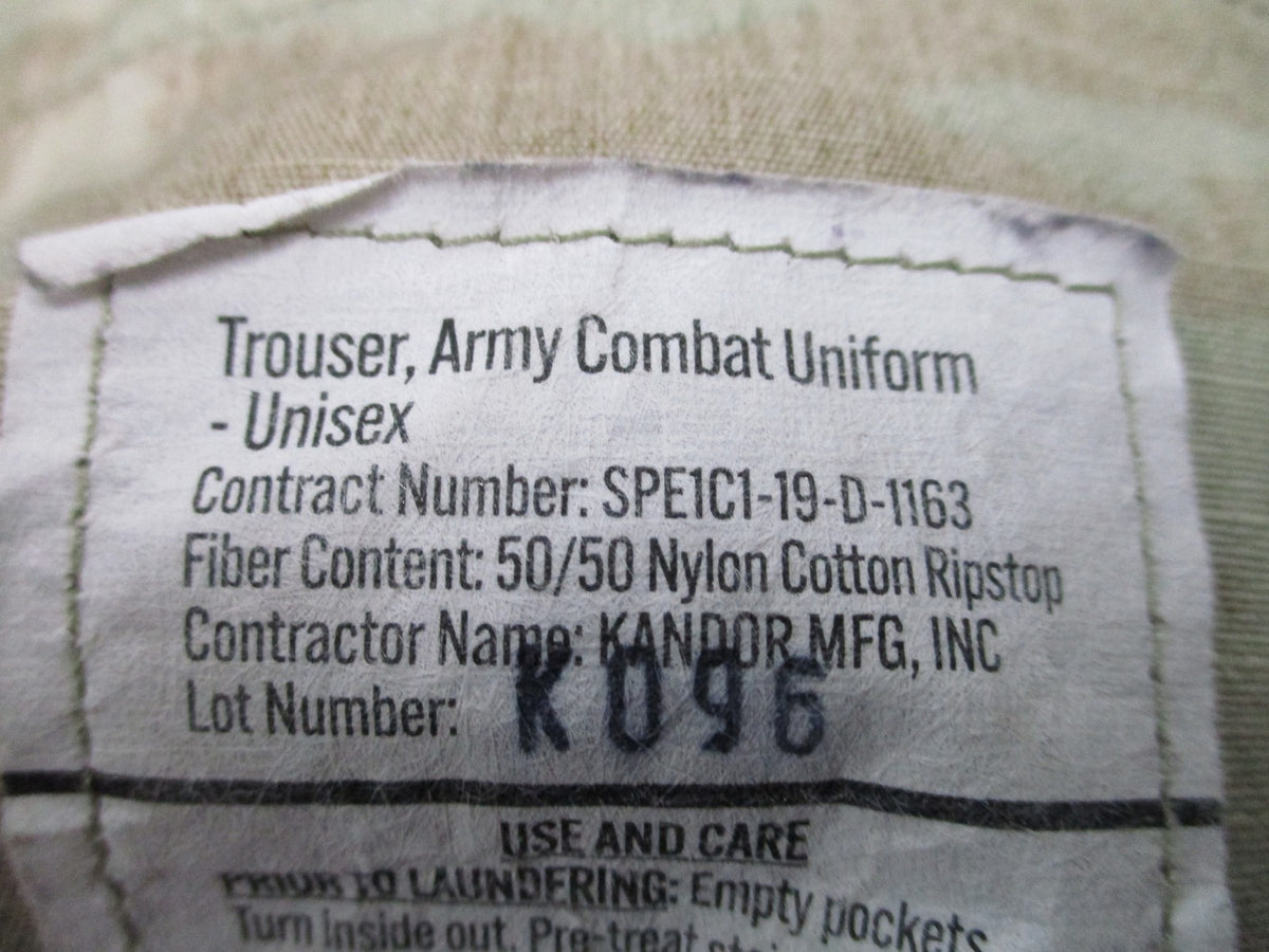 US Military OCP Army Combat Uniform Trousers Small Short Scorpion W2 Ripstop