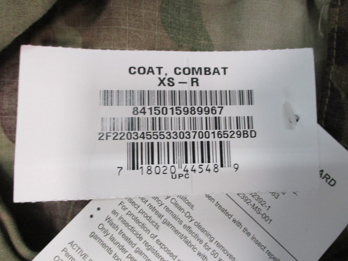 USGI Army FRACU Combat Coat Scorpion OCP XS Regular NWT 8415-01-598-9967
