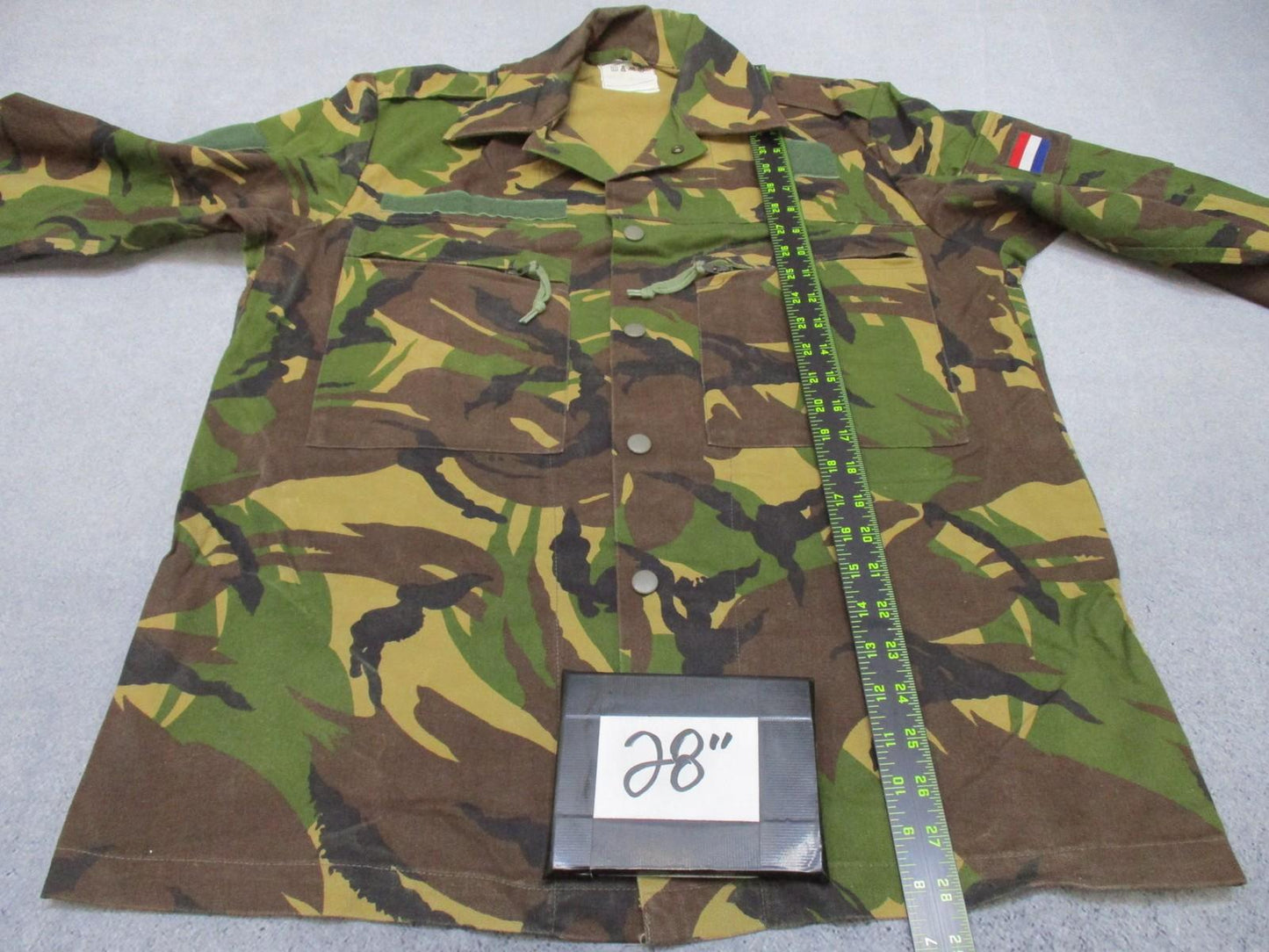 Dutch Army Field Shirt DPM Woodland Camo Button Up Military Jacket Medium