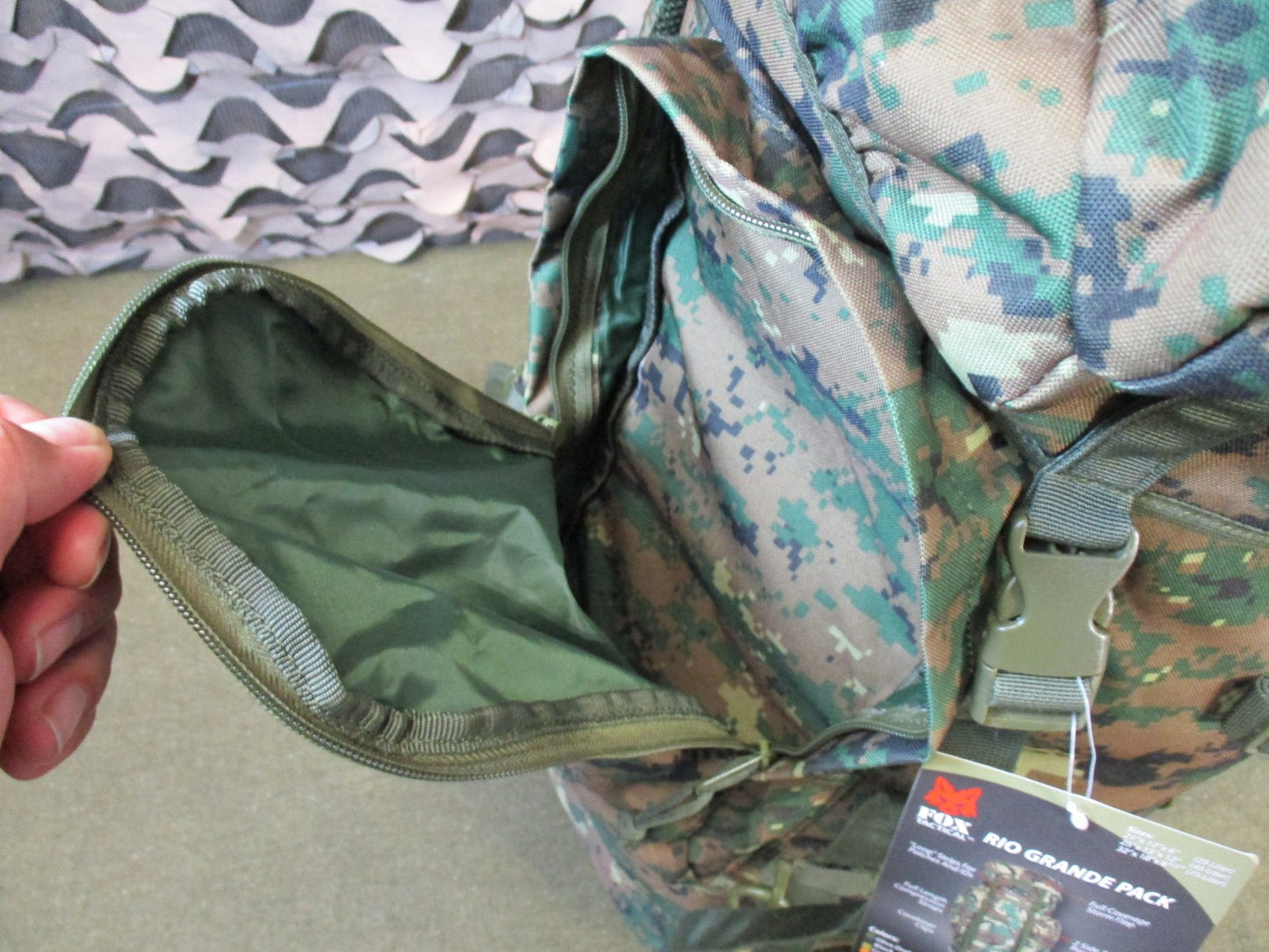 New Fox Tactical Rio Grande Pack 75L Digital Woodland Military Rucksack Backpack
